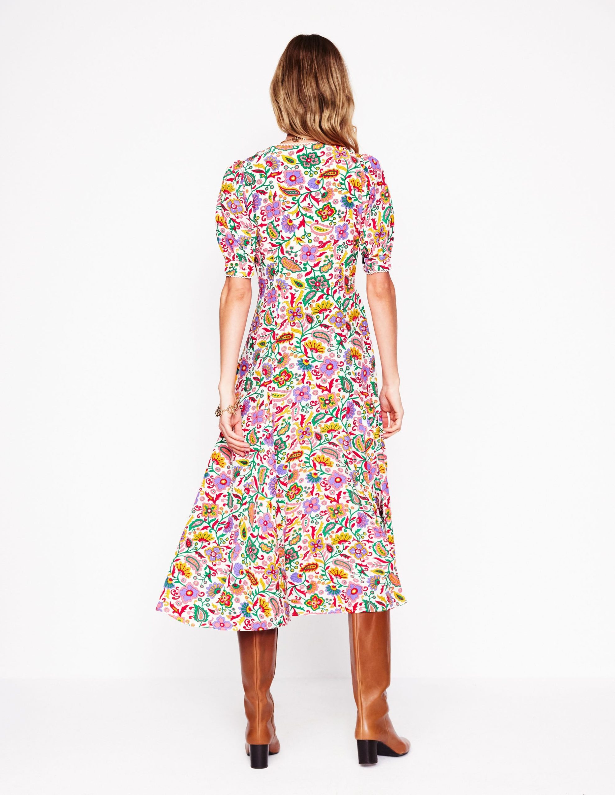 Rosie Godet Tea Dress-Multi. Oriental Paradise - Image 8