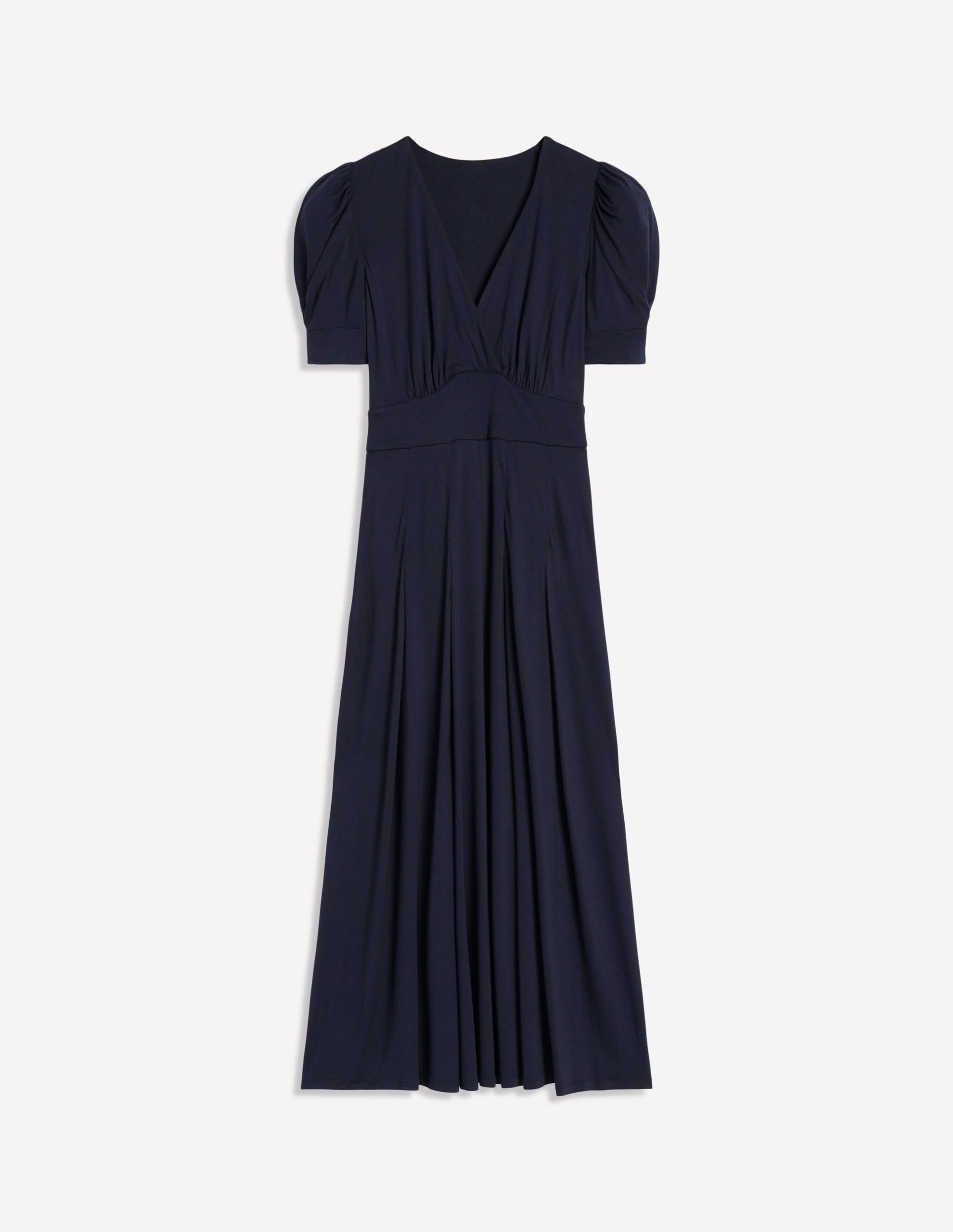 Kristen Pleated Jersey Dress-Navy - Image 6