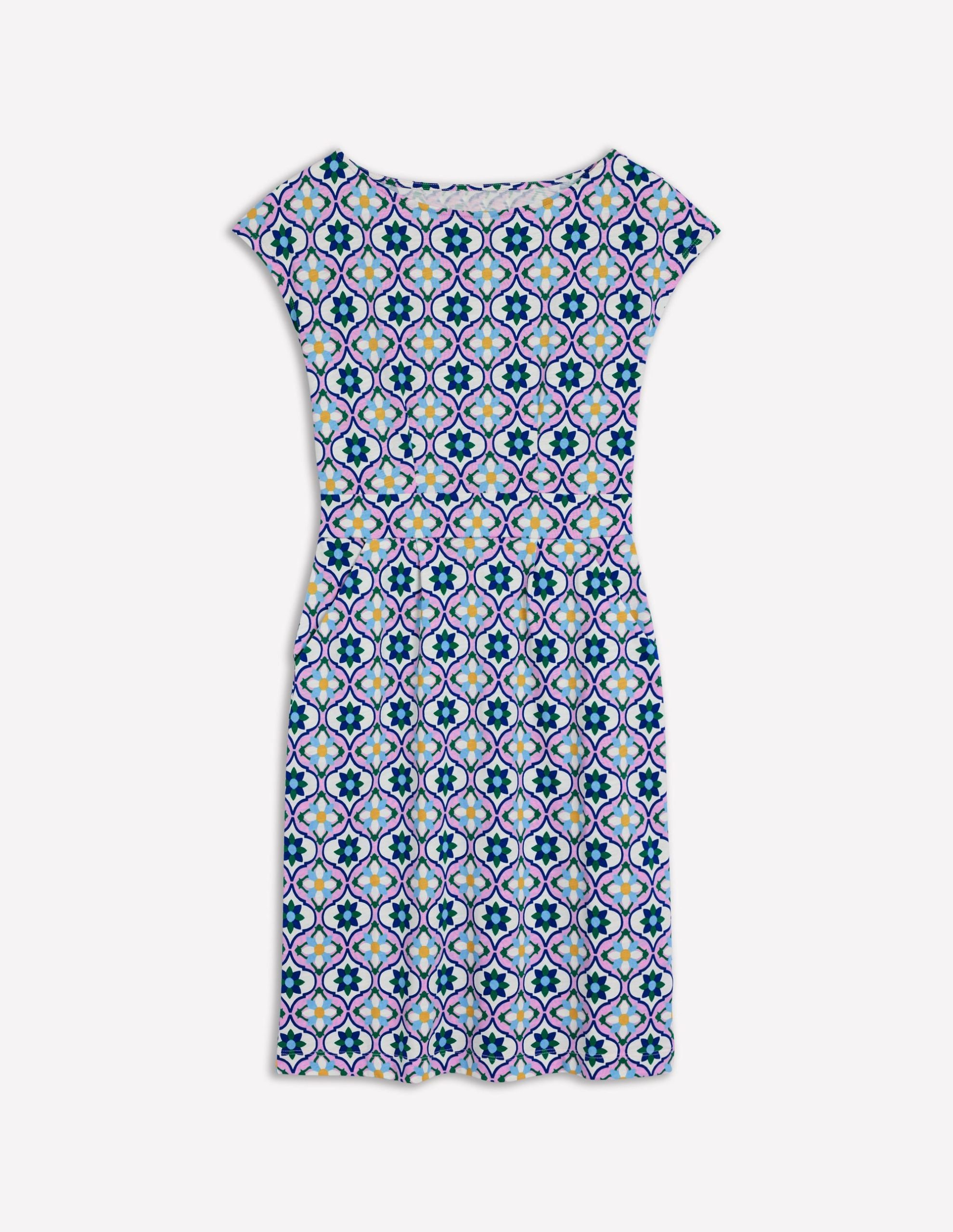 Florrie Jersey Dress-Multi. Floweret Tile - Image 5