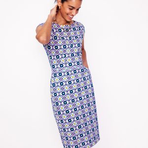 Florrie Jersey Dress-Multi. Floweret Tile