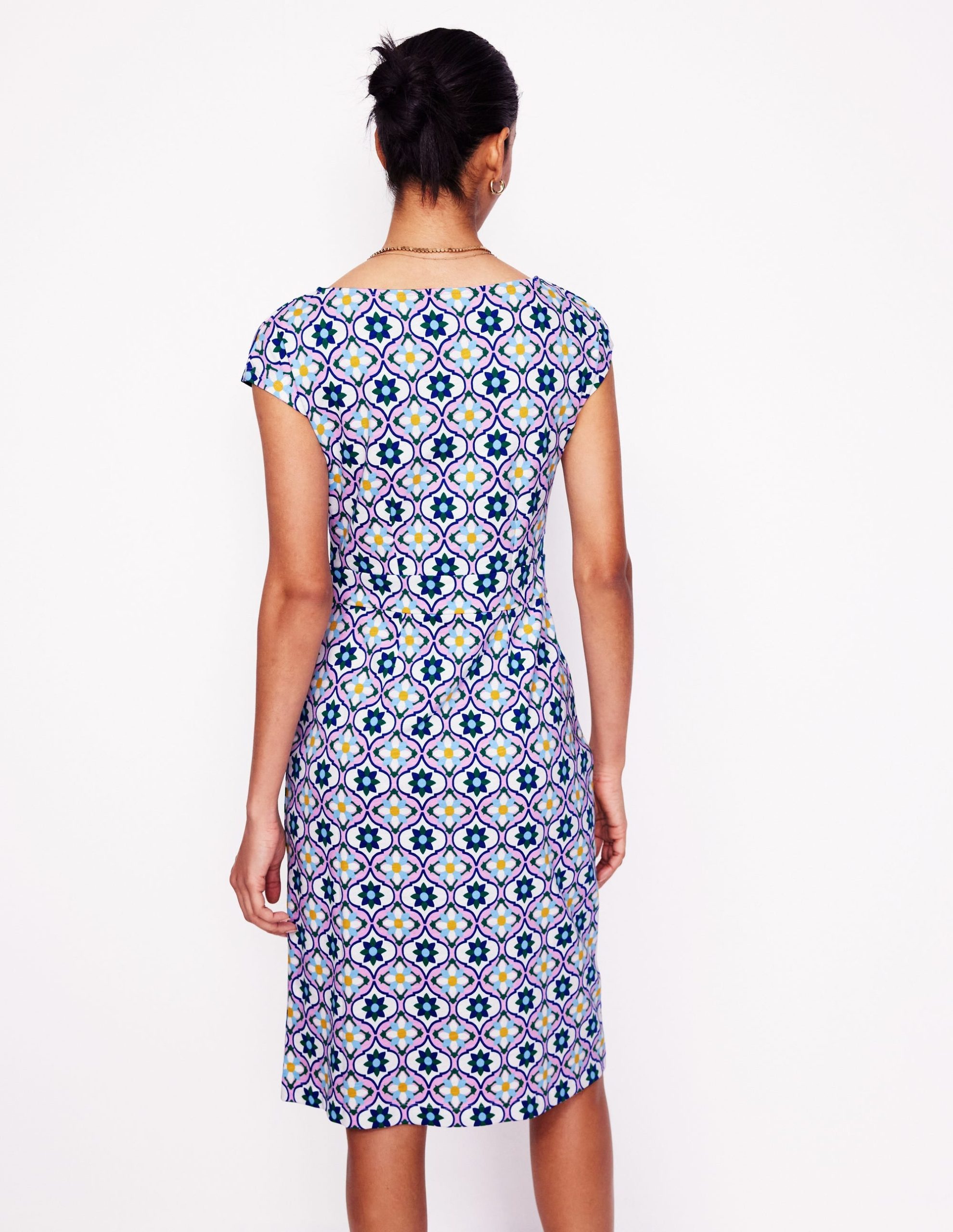 Florrie Jersey Dress-Multi. Floweret Tile - Image 3