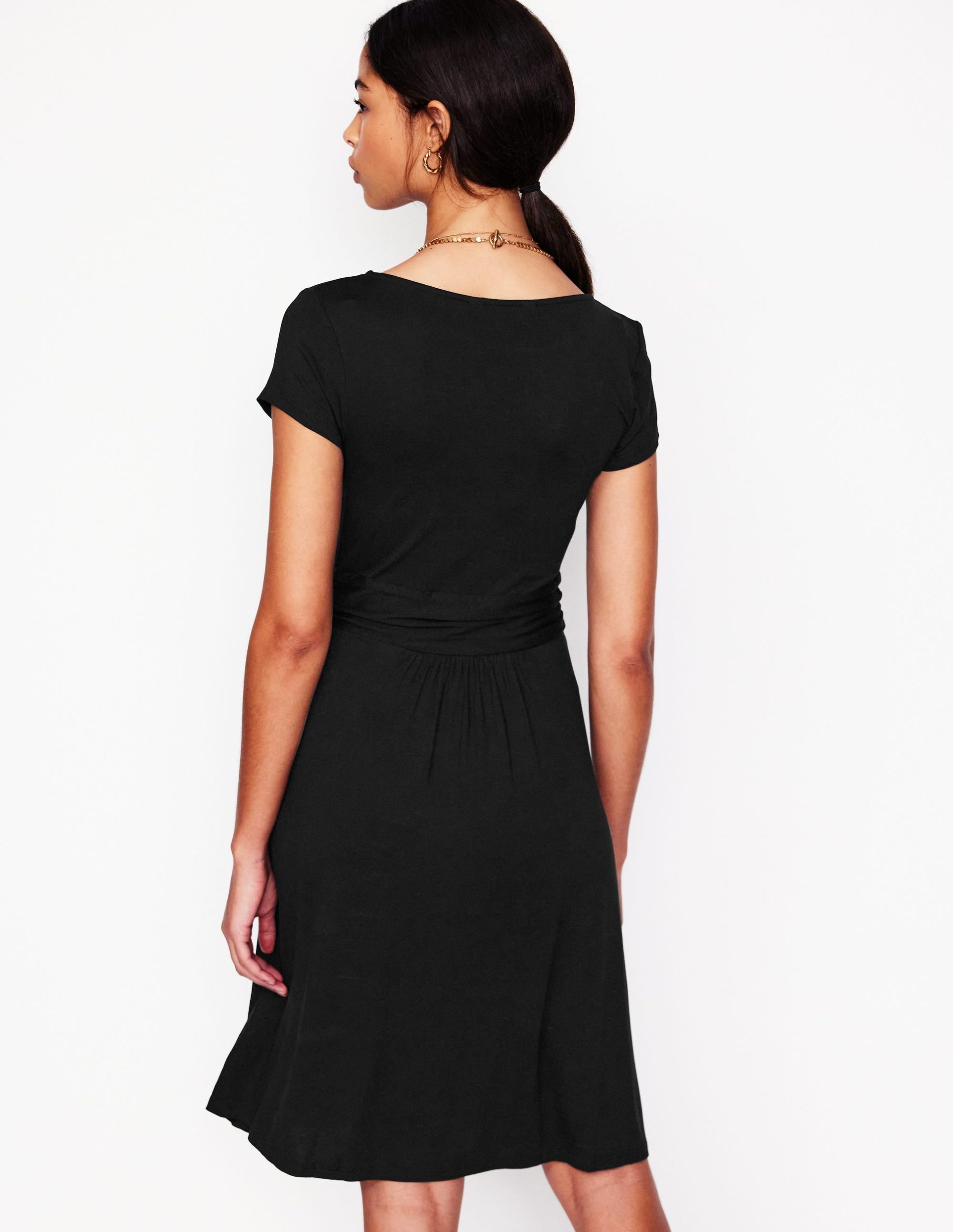 Amelie Jersey Dress-Black - Image 3