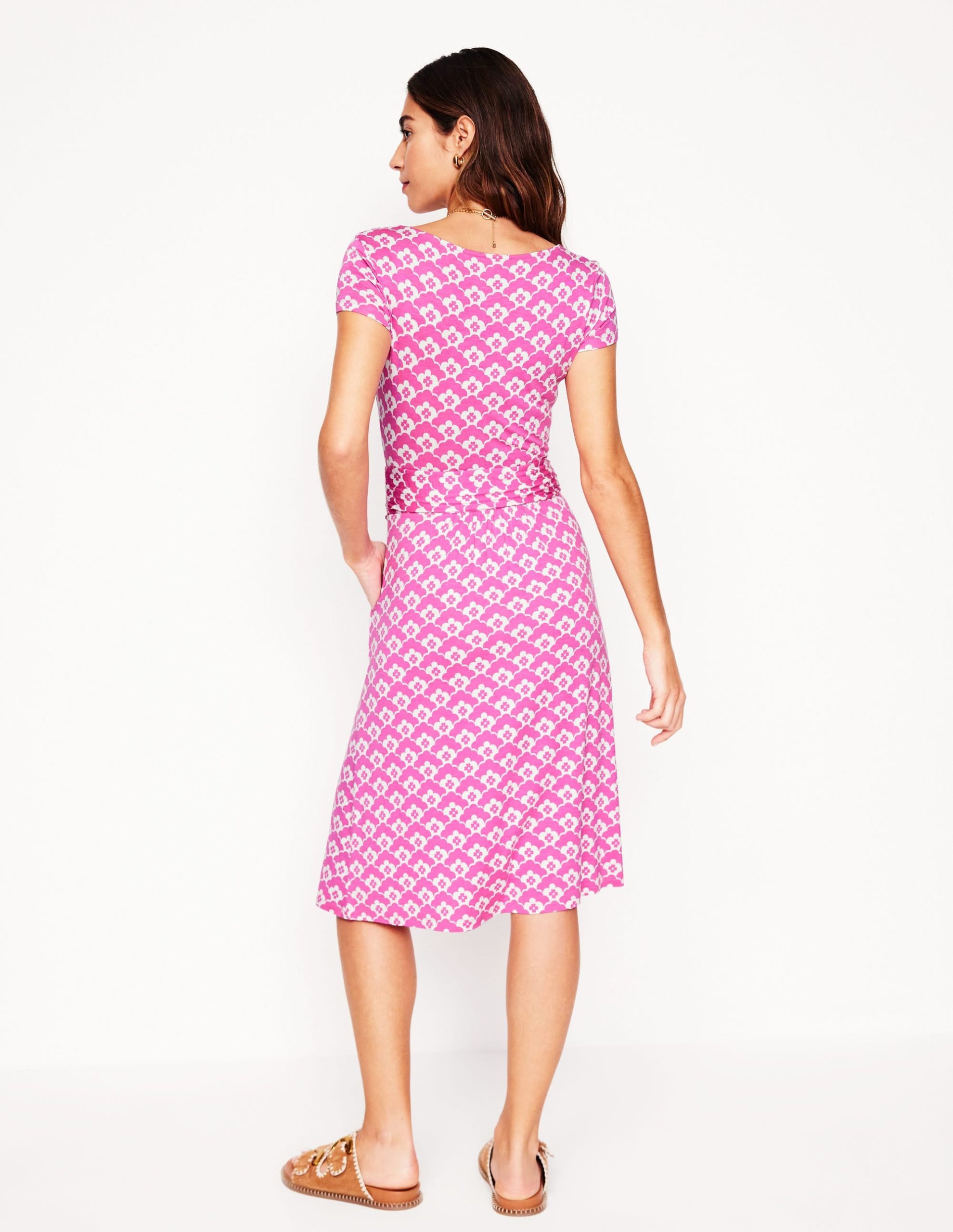 Amelie Jersey Dress-Tickled Pink. Cloud Terrace - Image 3