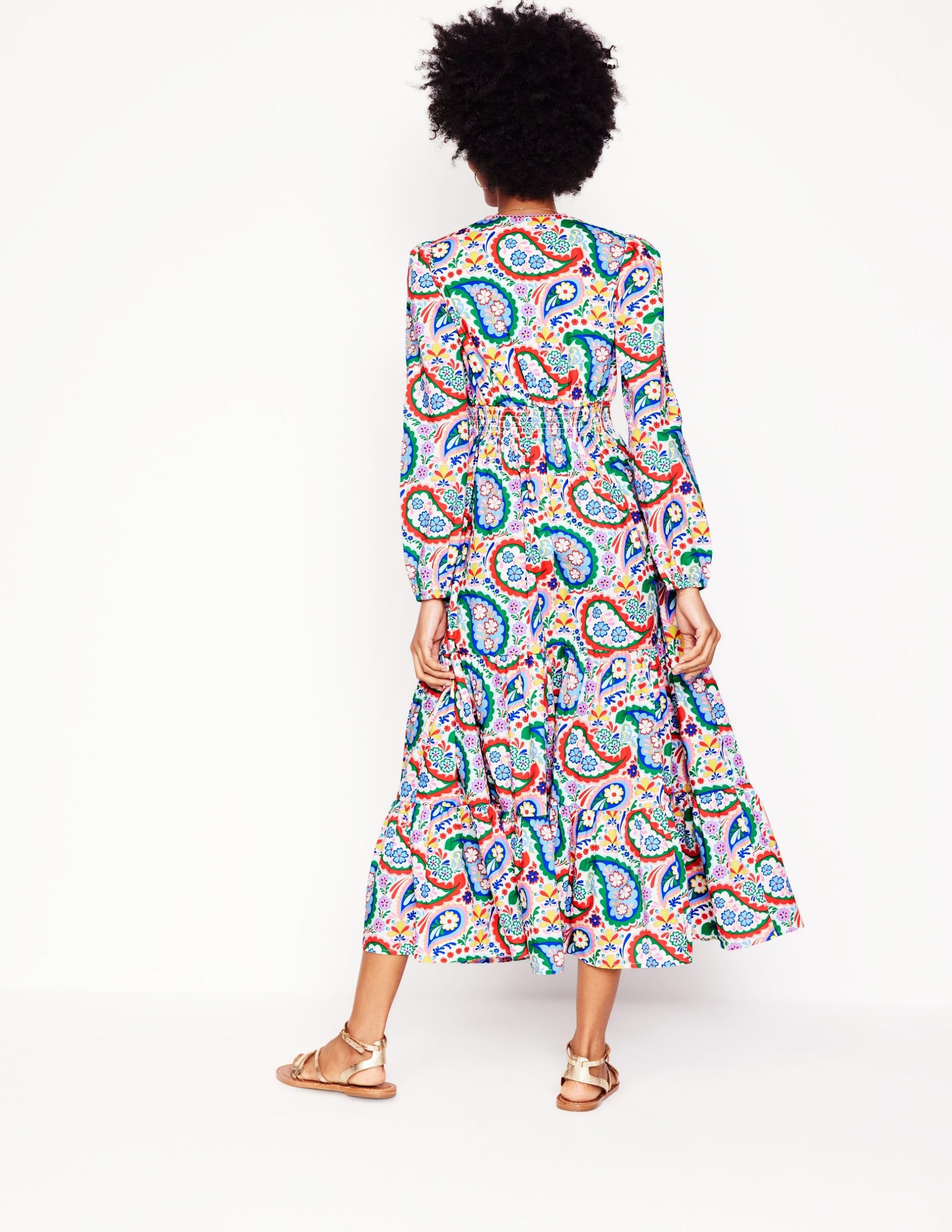 Violet Midi Dress-Multi. Meadow Paisley - Image 4