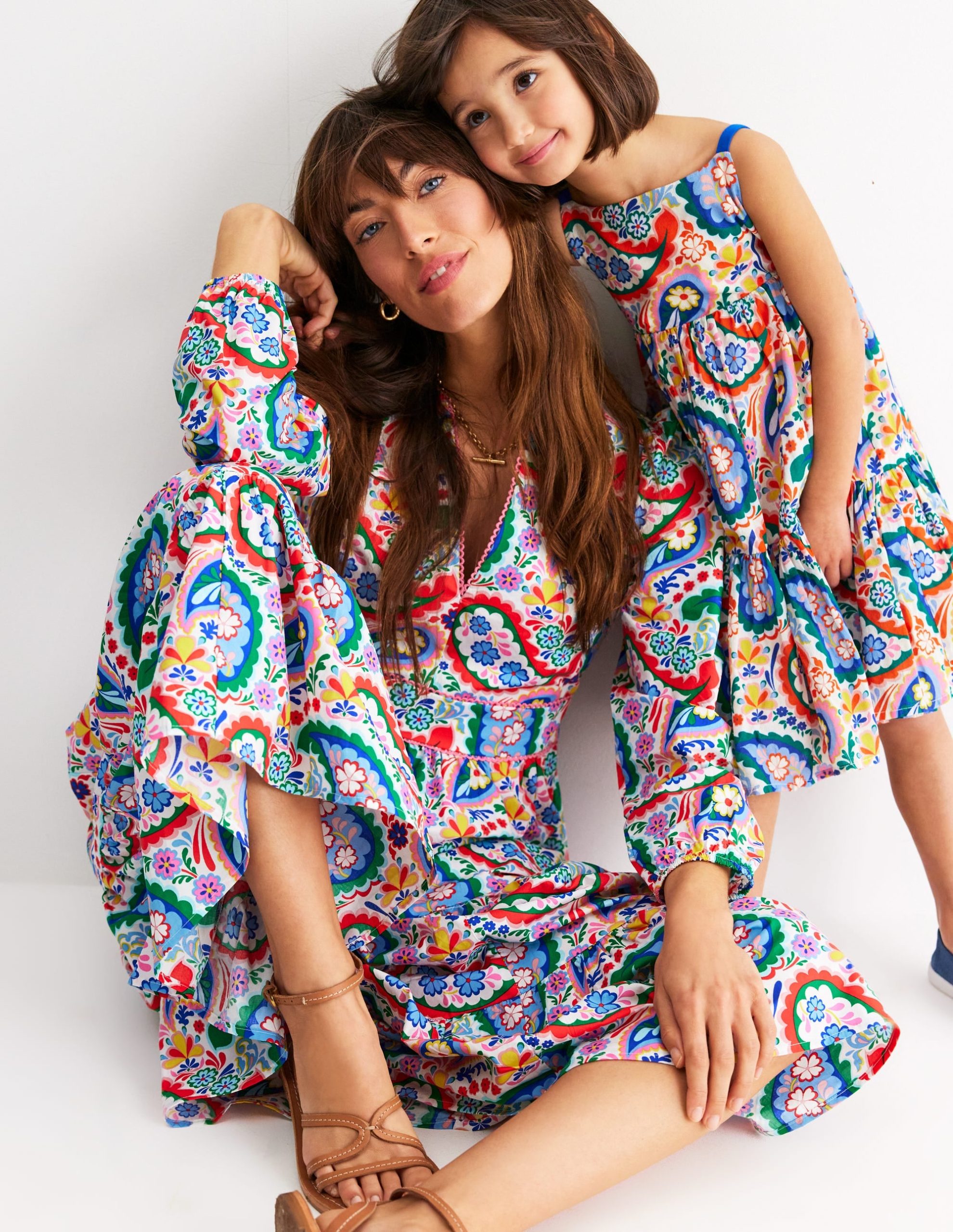 Violet Midi Dress-Multi. Meadow Paisley - Image 8