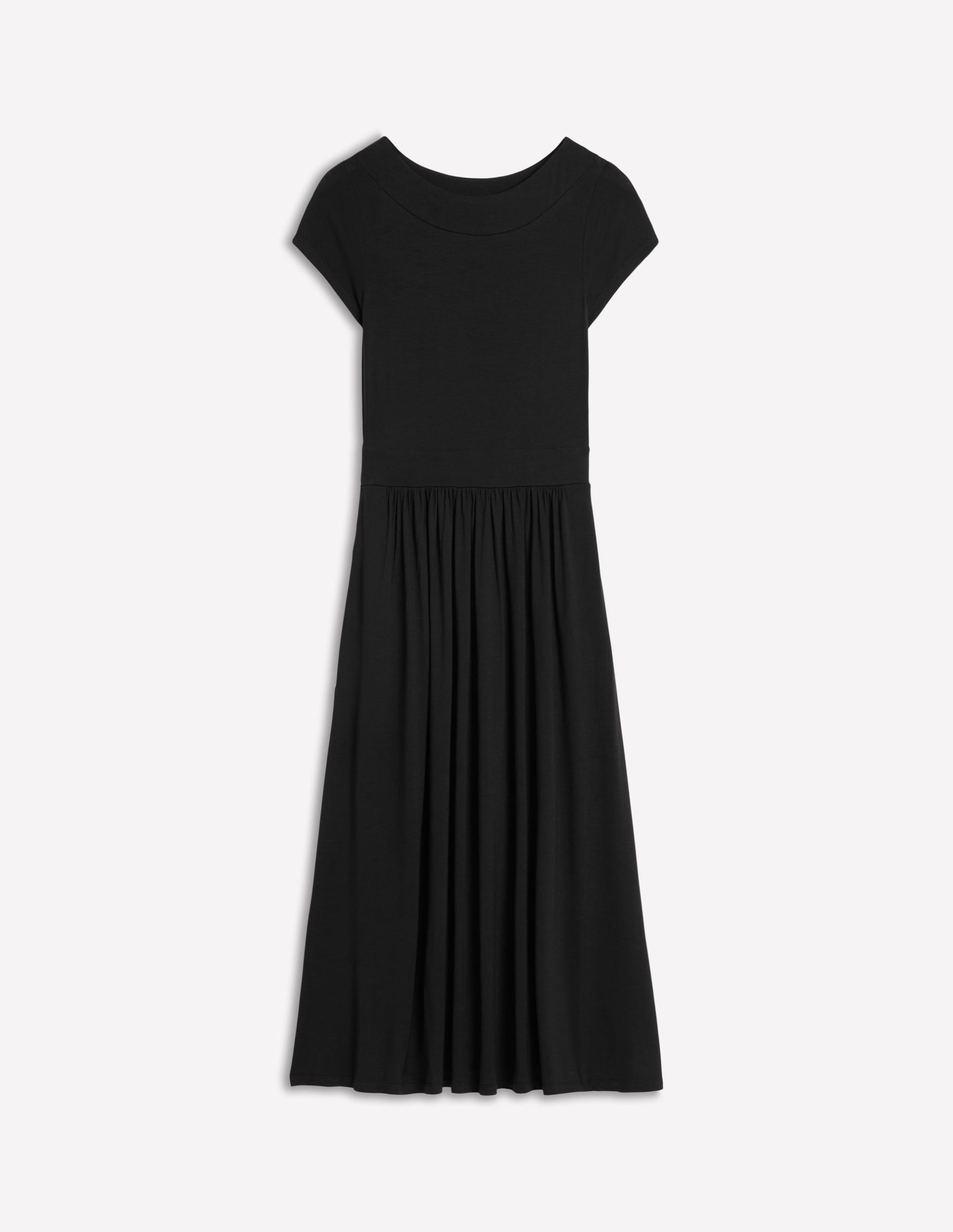 Melanie Jersey Midi Dress-Black - Image 5