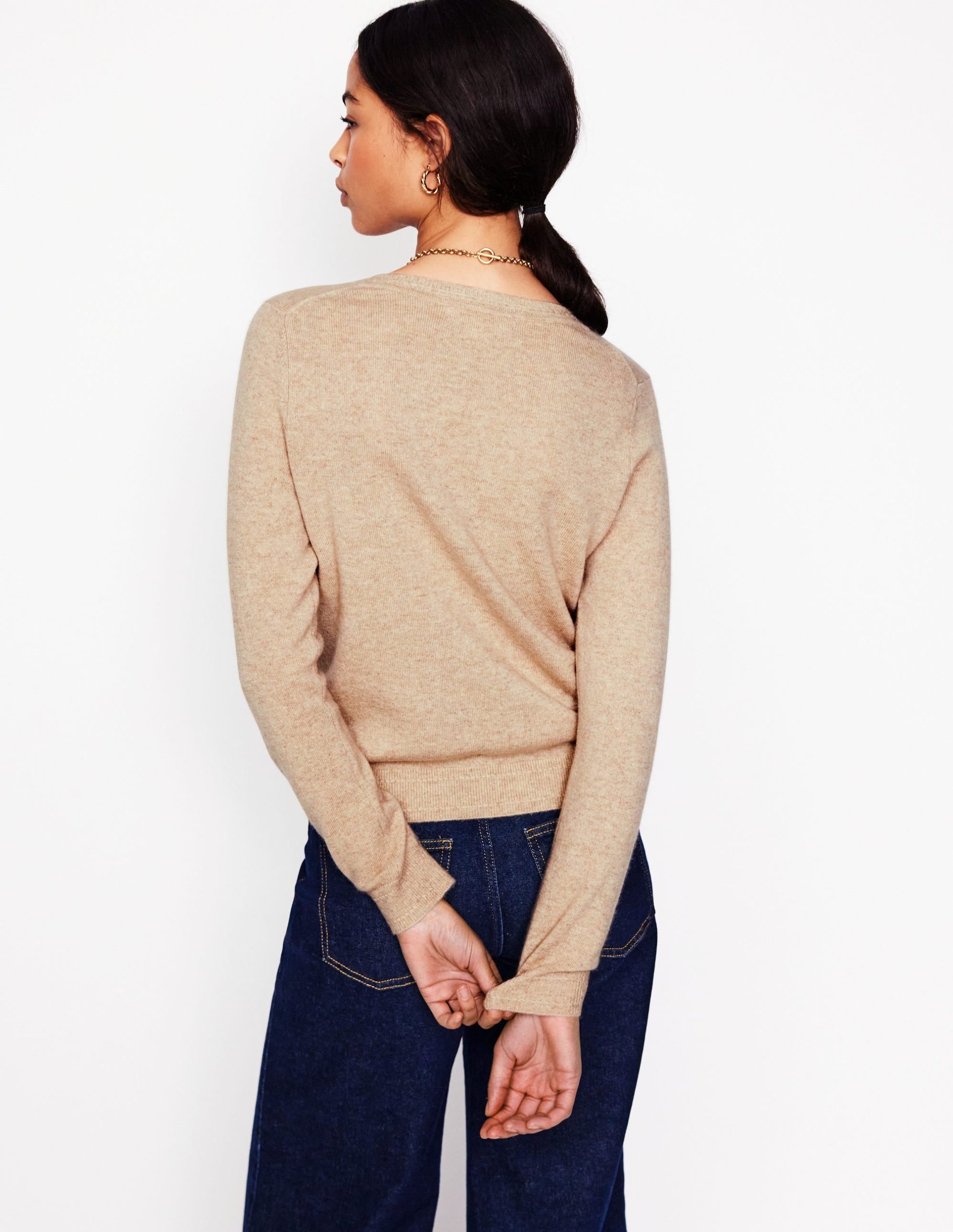Eva Cashmere V-Neck Sweater-Eva Cashmere V-Neck Jumper - Image 3