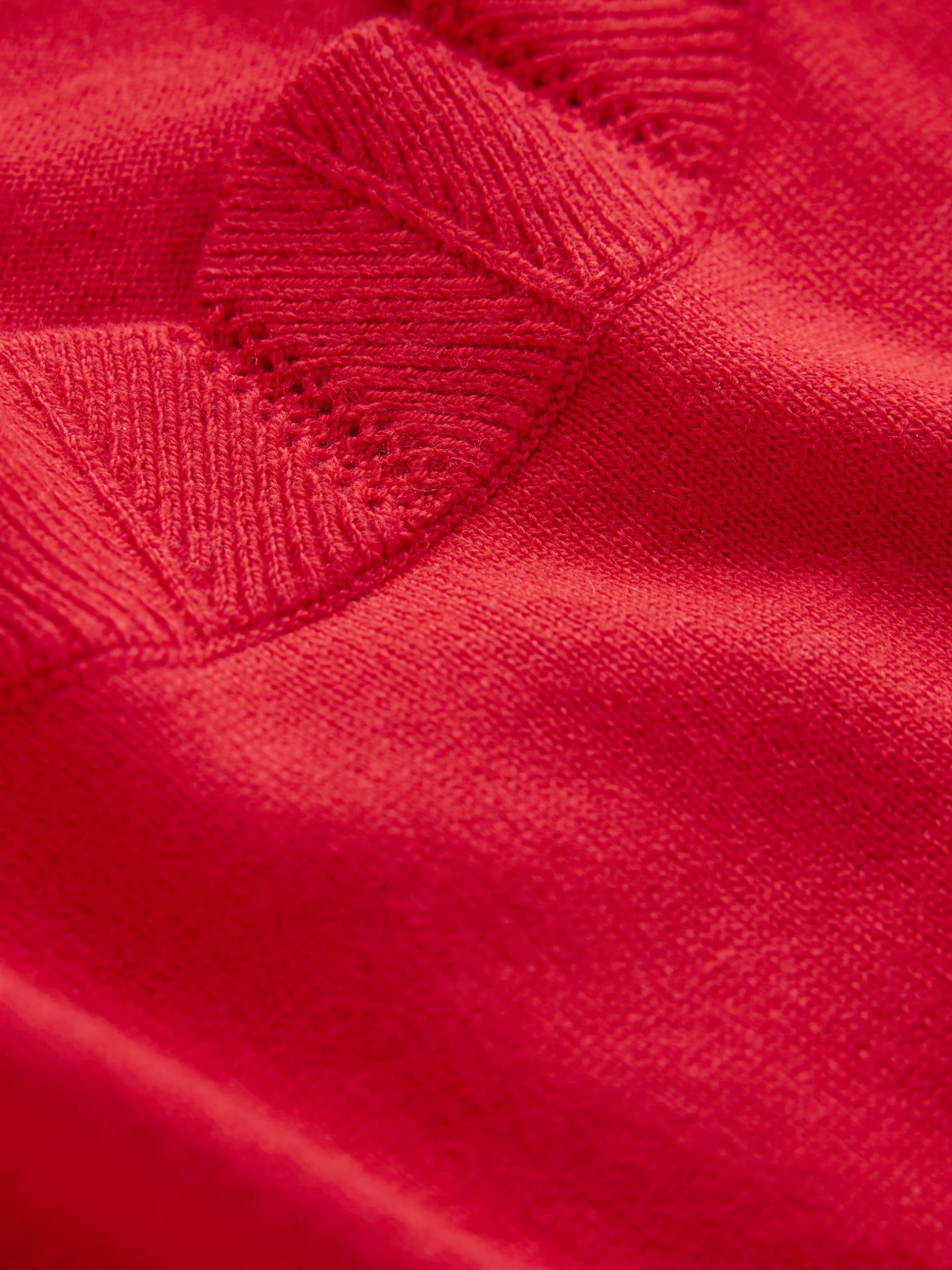 Imi Scalloped Sweater-Strawberry Tart Red - Image 6