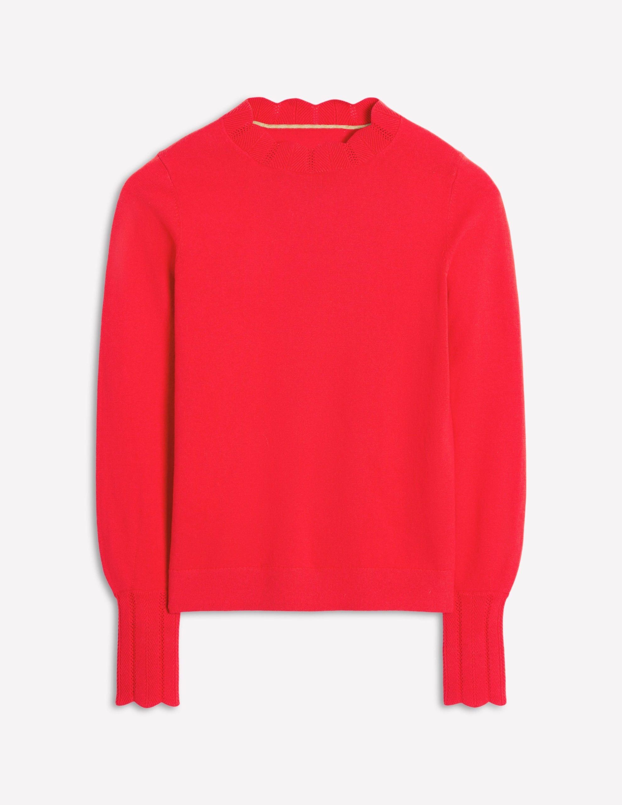 Imi Scalloped Sweater-Strawberry Tart Red - Image 5