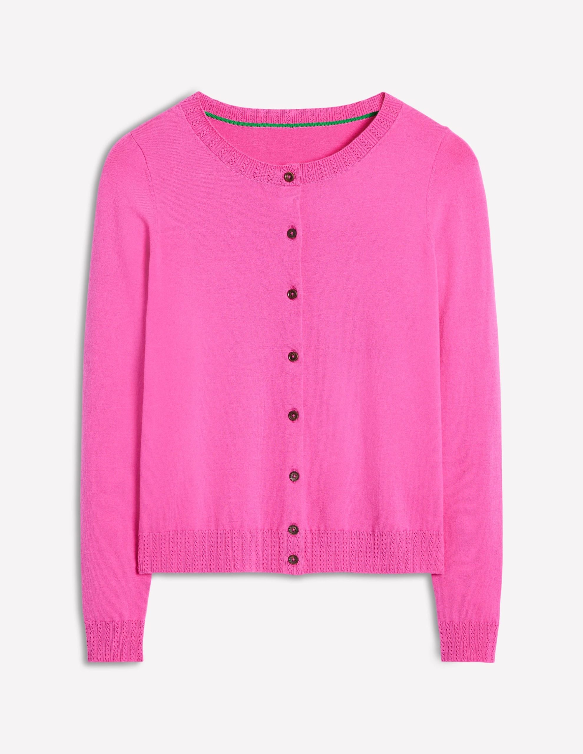 Emilia Cotton Crew Cardigan-Tickled Pink - Image 5