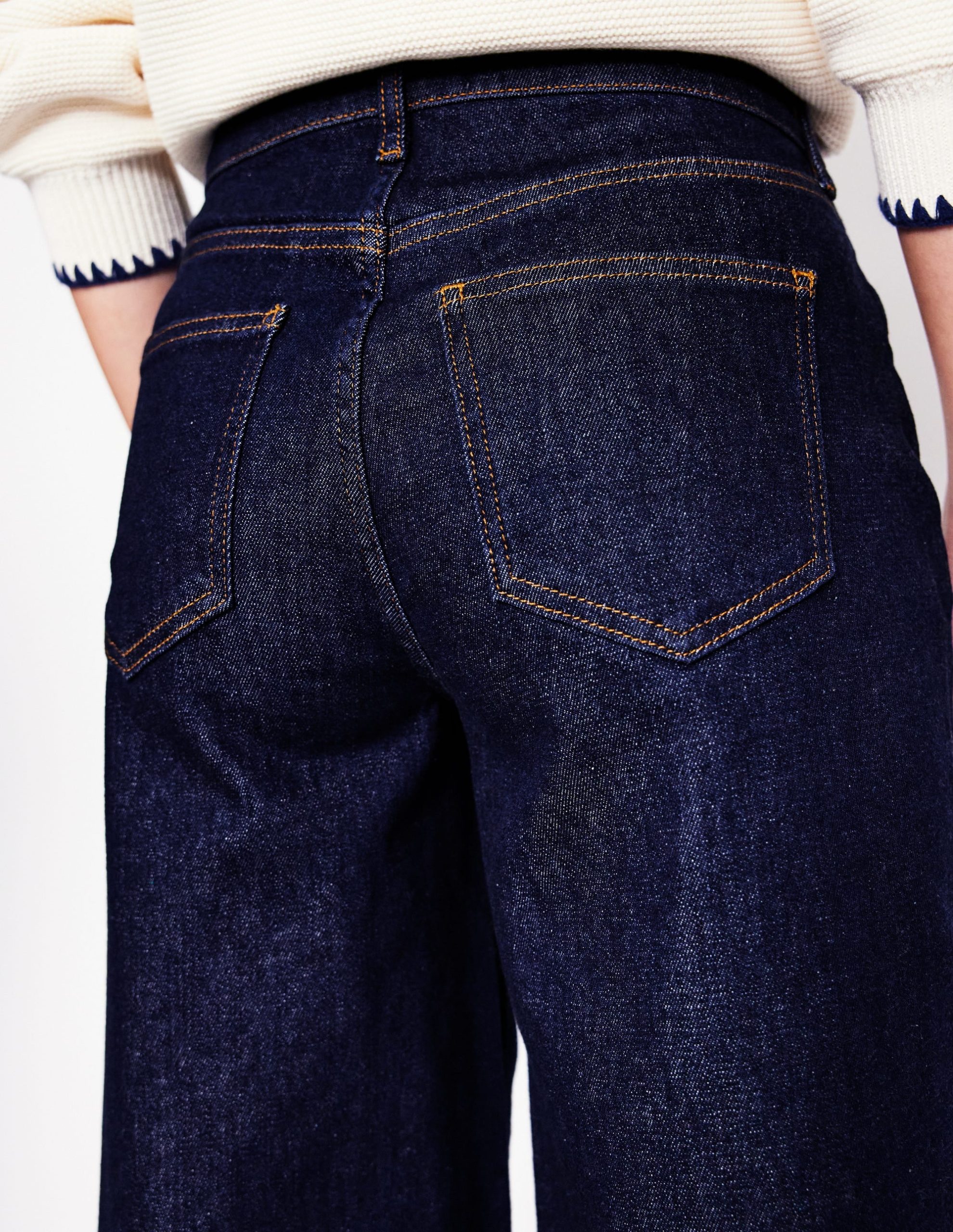 High Rise Wide Leg Jeans-Indigo Rinse - Image 5