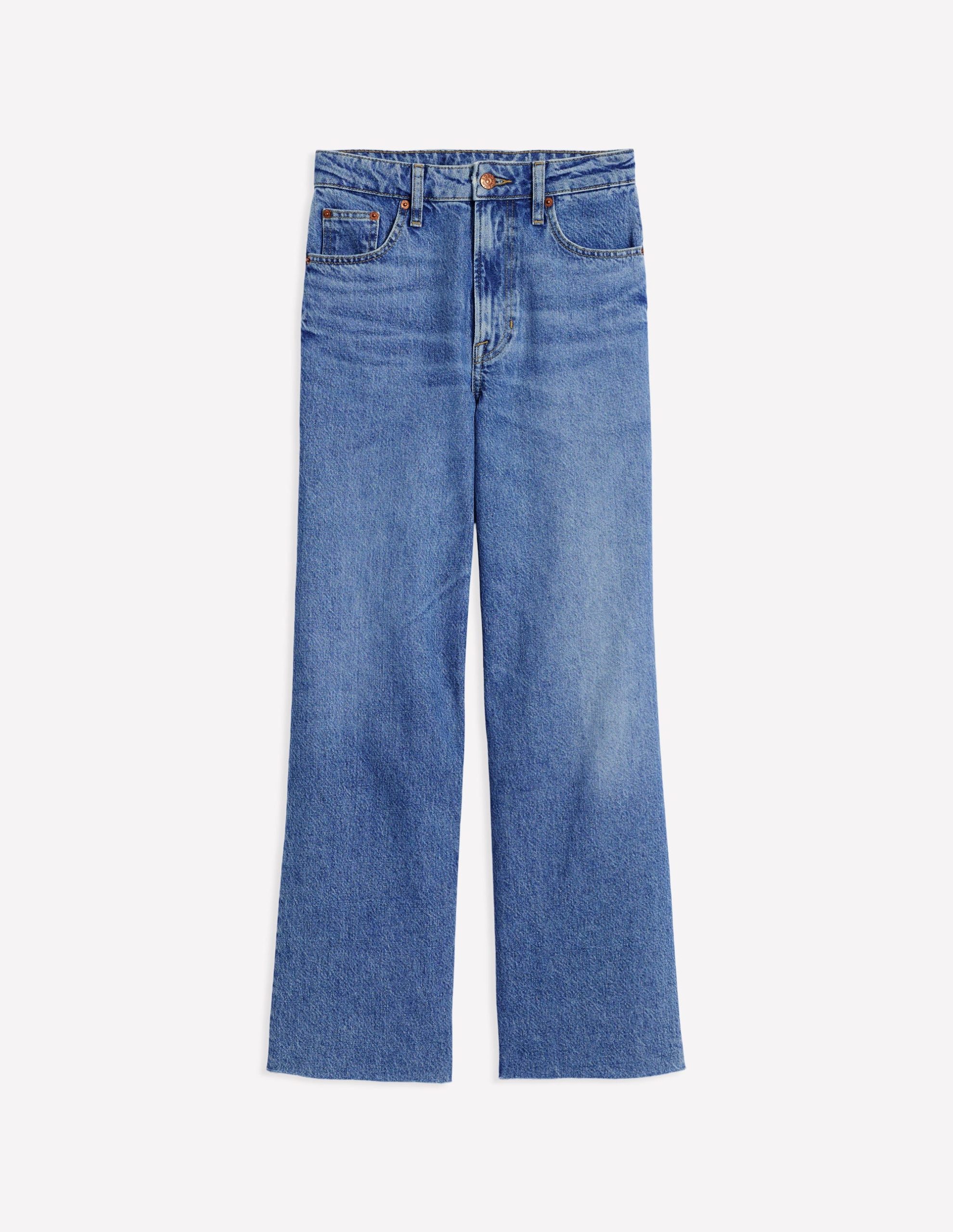 High Rise Straight Crop Jeans-Light Vintage Frayed - Image 7
