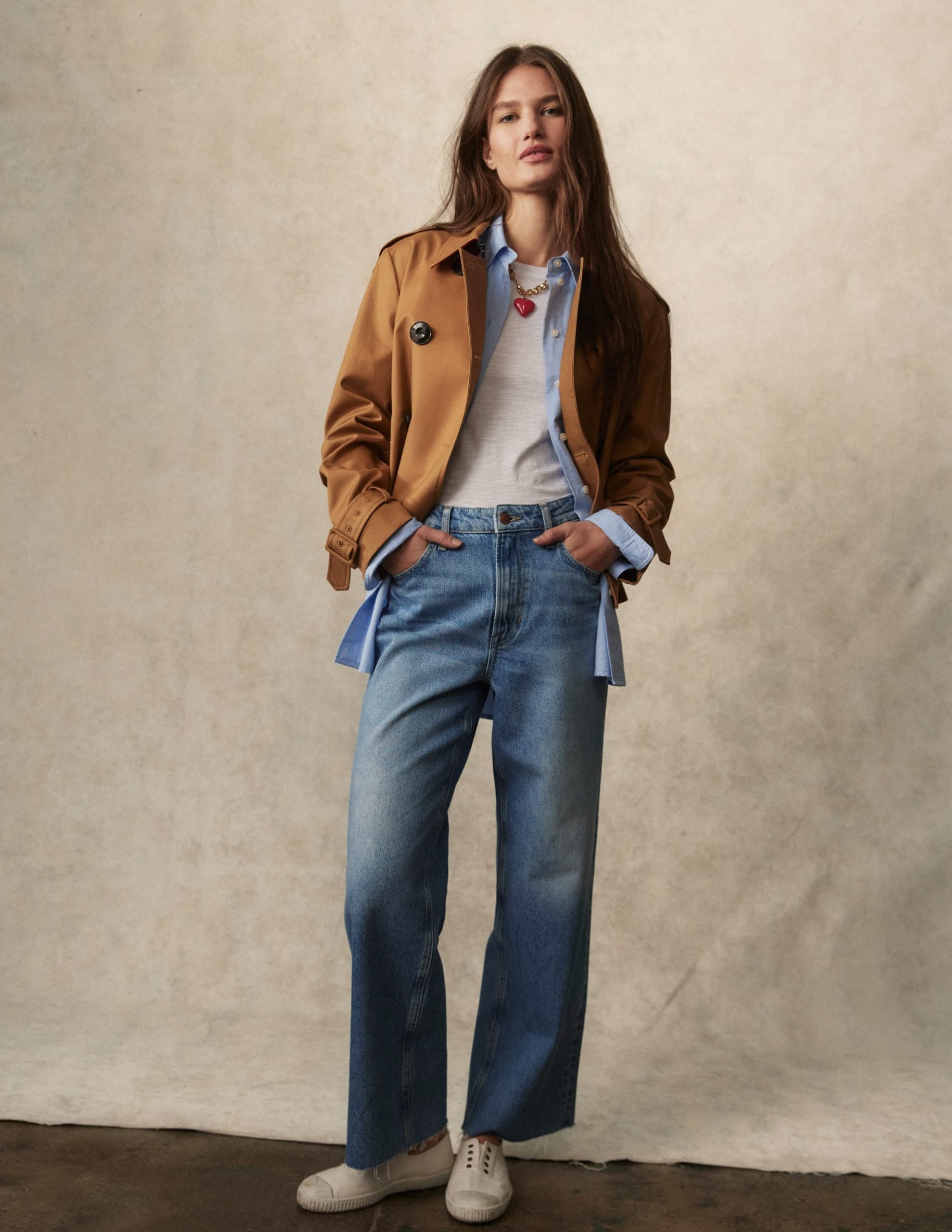 High Rise Straight Crop Jeans-Light Vintage Frayed - Image 6