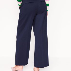 Cropped Ponte Pants-Navy