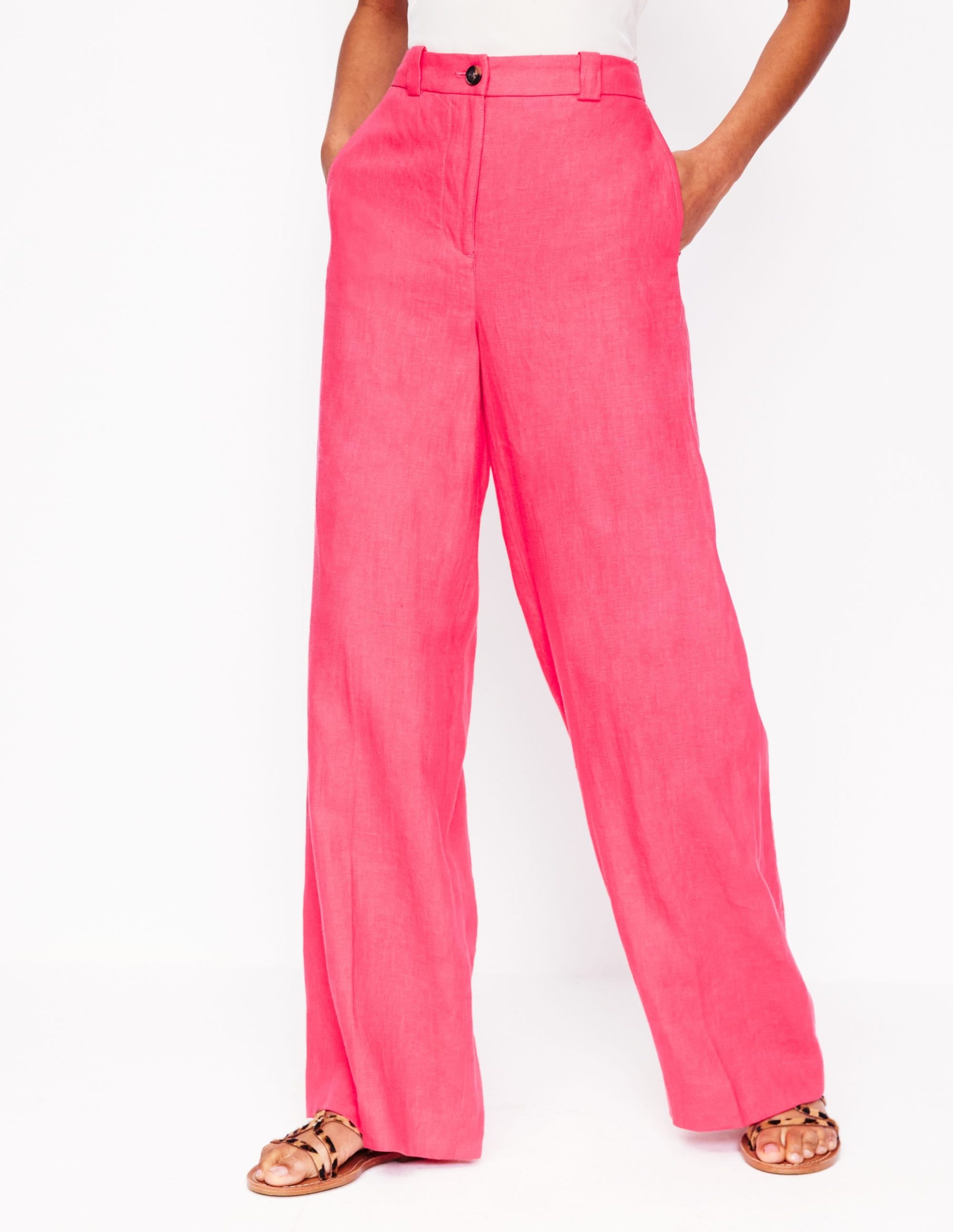 Westbourne Linen Pants-Camelia Pink - Image 4