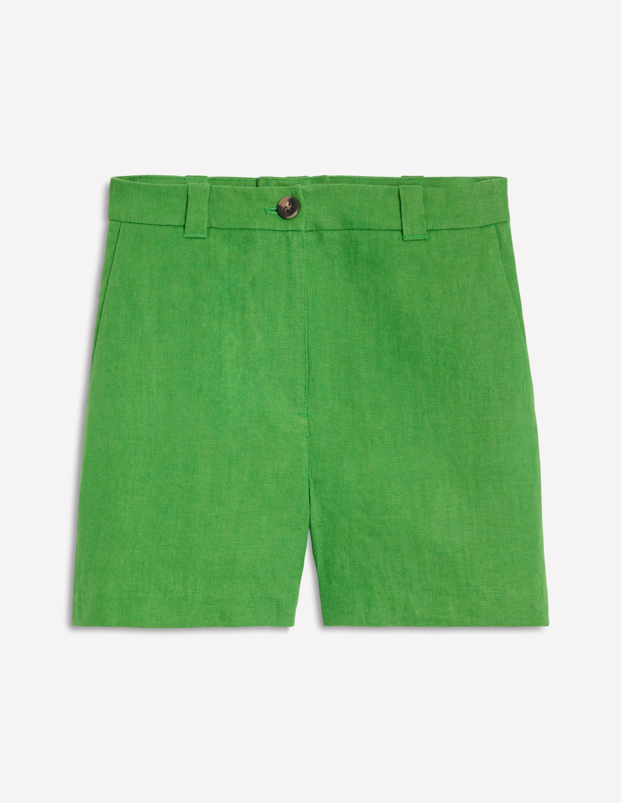 Westbourne Linen Shorts-Paradise Green - Image 5