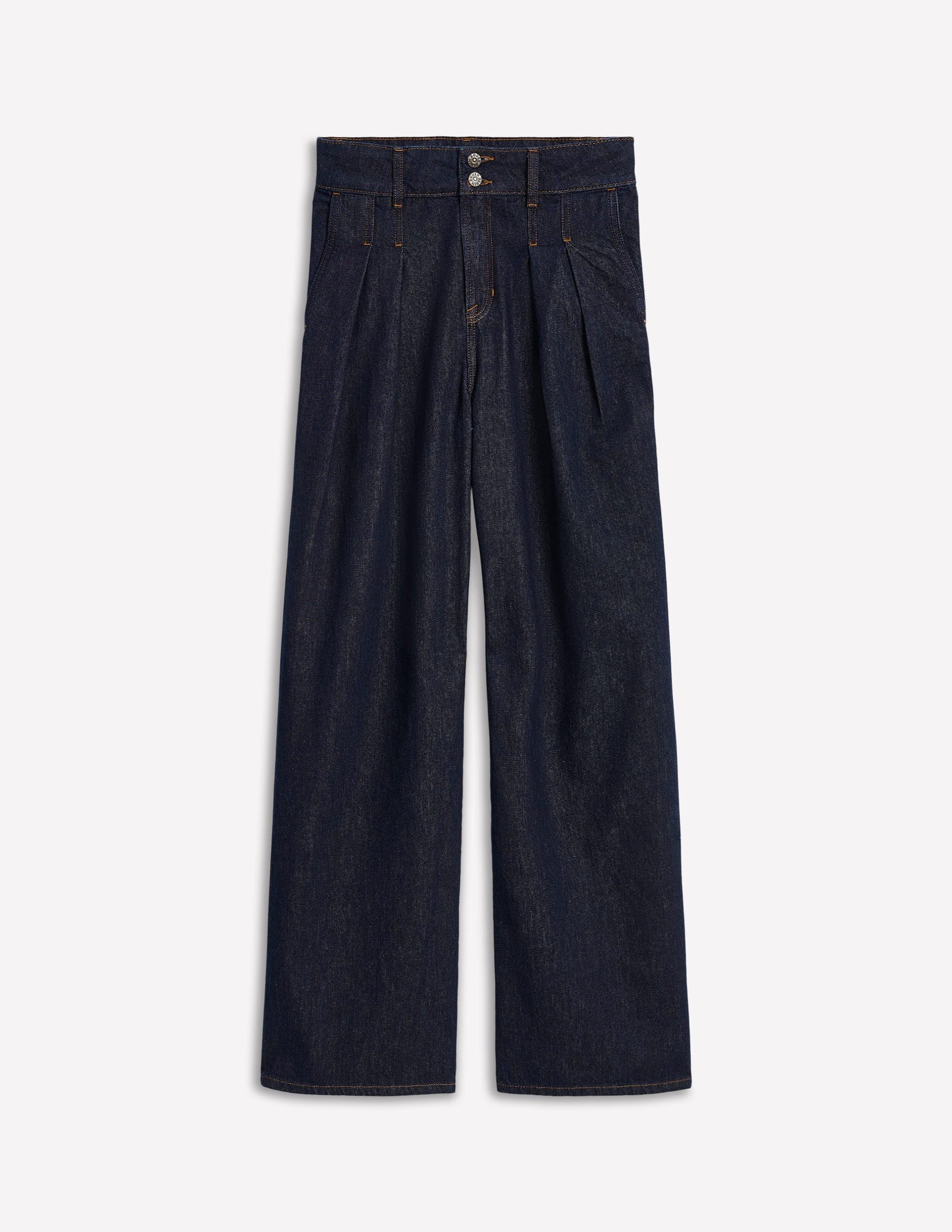 Mid Rise Fluid Denim Pants-Indigo Rinse - Image 6