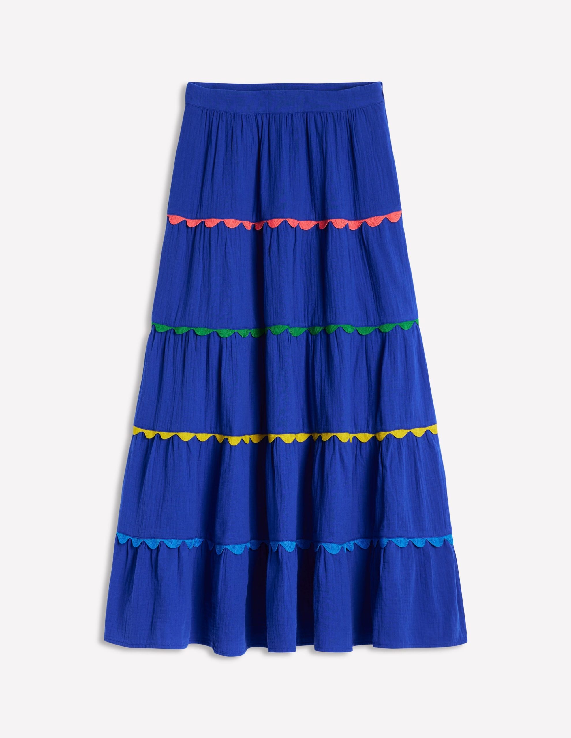 Nadia Double Cloth Maxi Skirt-Bright Blue - Image 5