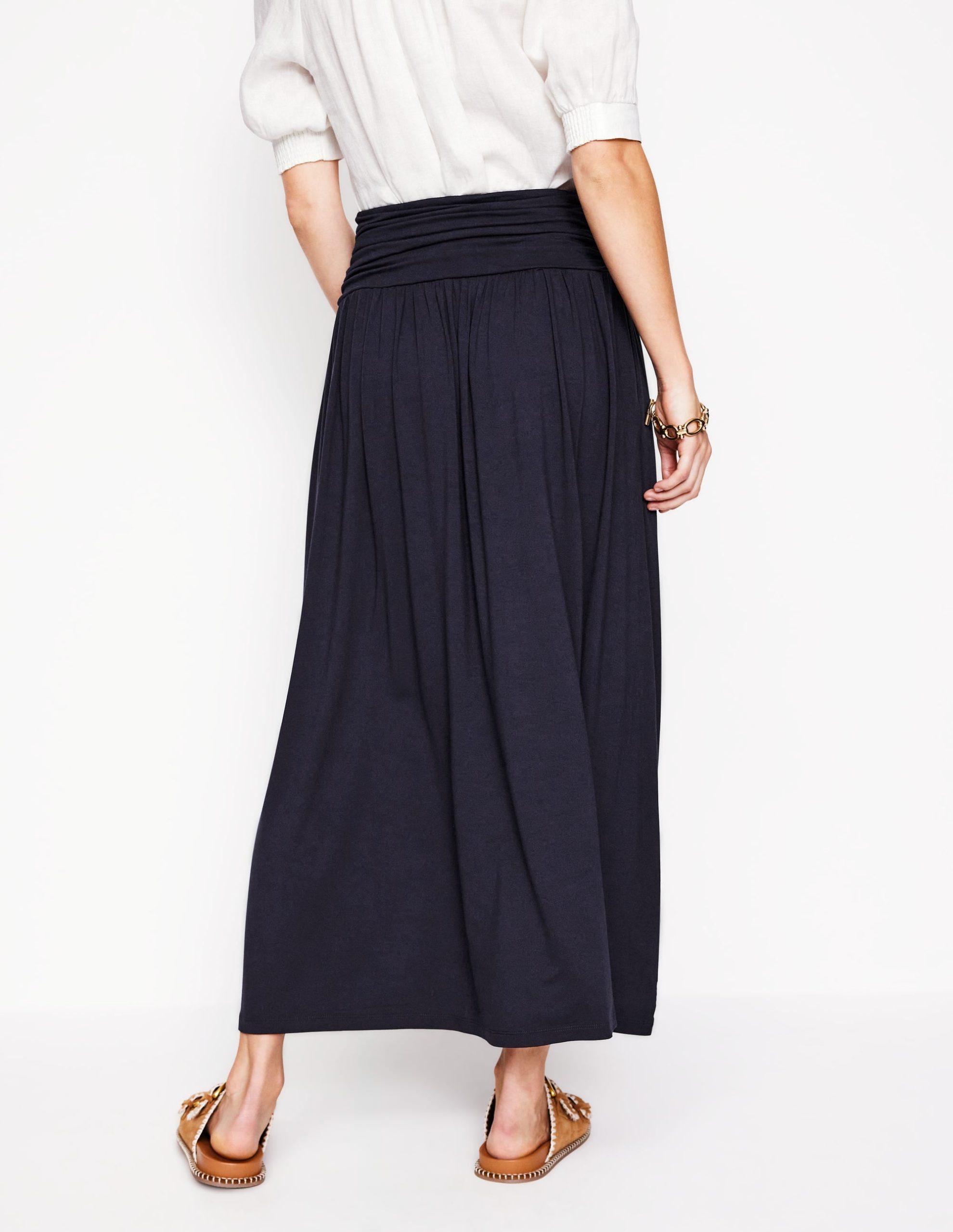 Rosaline Jersey Skirt-Navy - Image 3