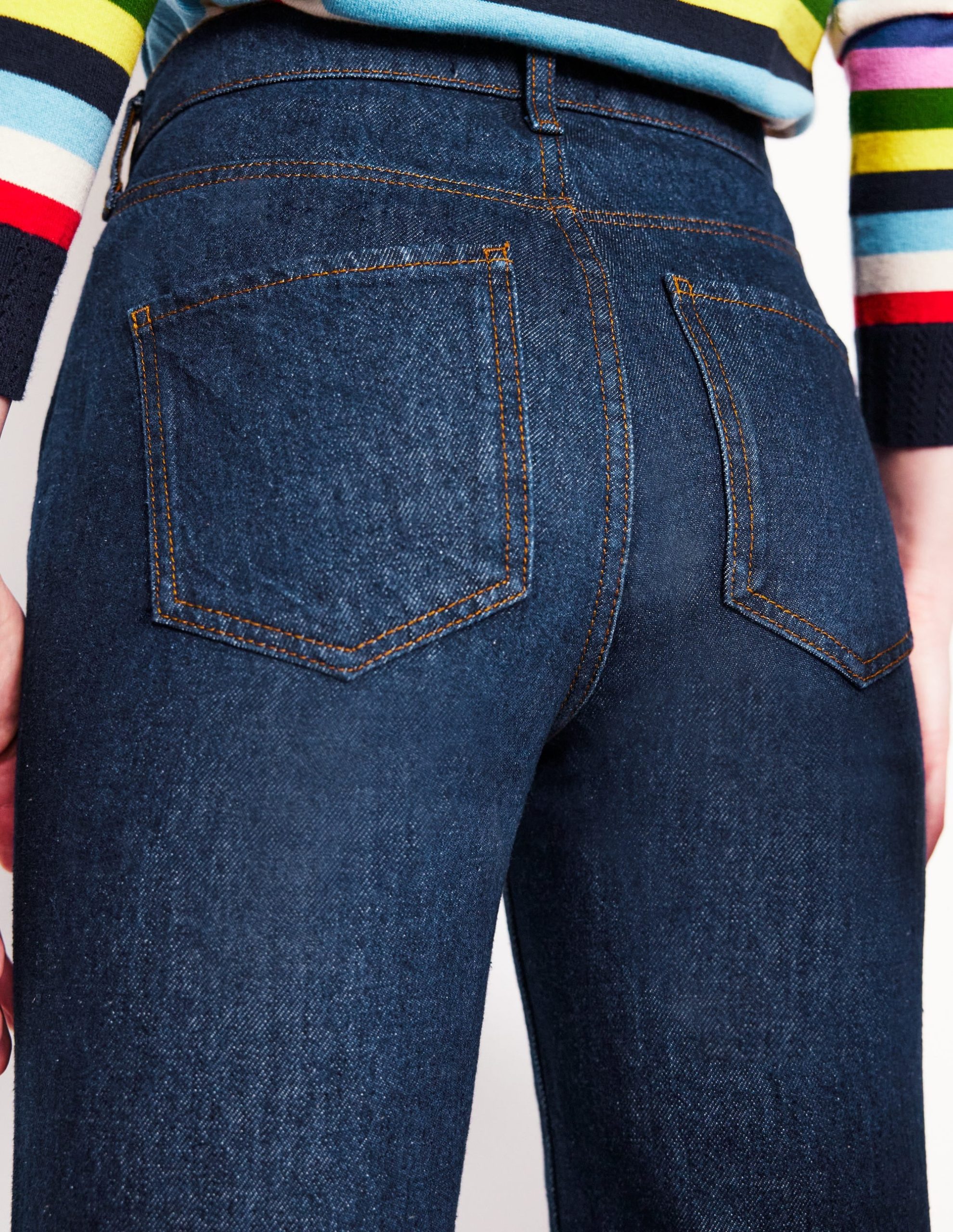 High Rise Straight Leg Jeans-Indigo Rinse - Image 2