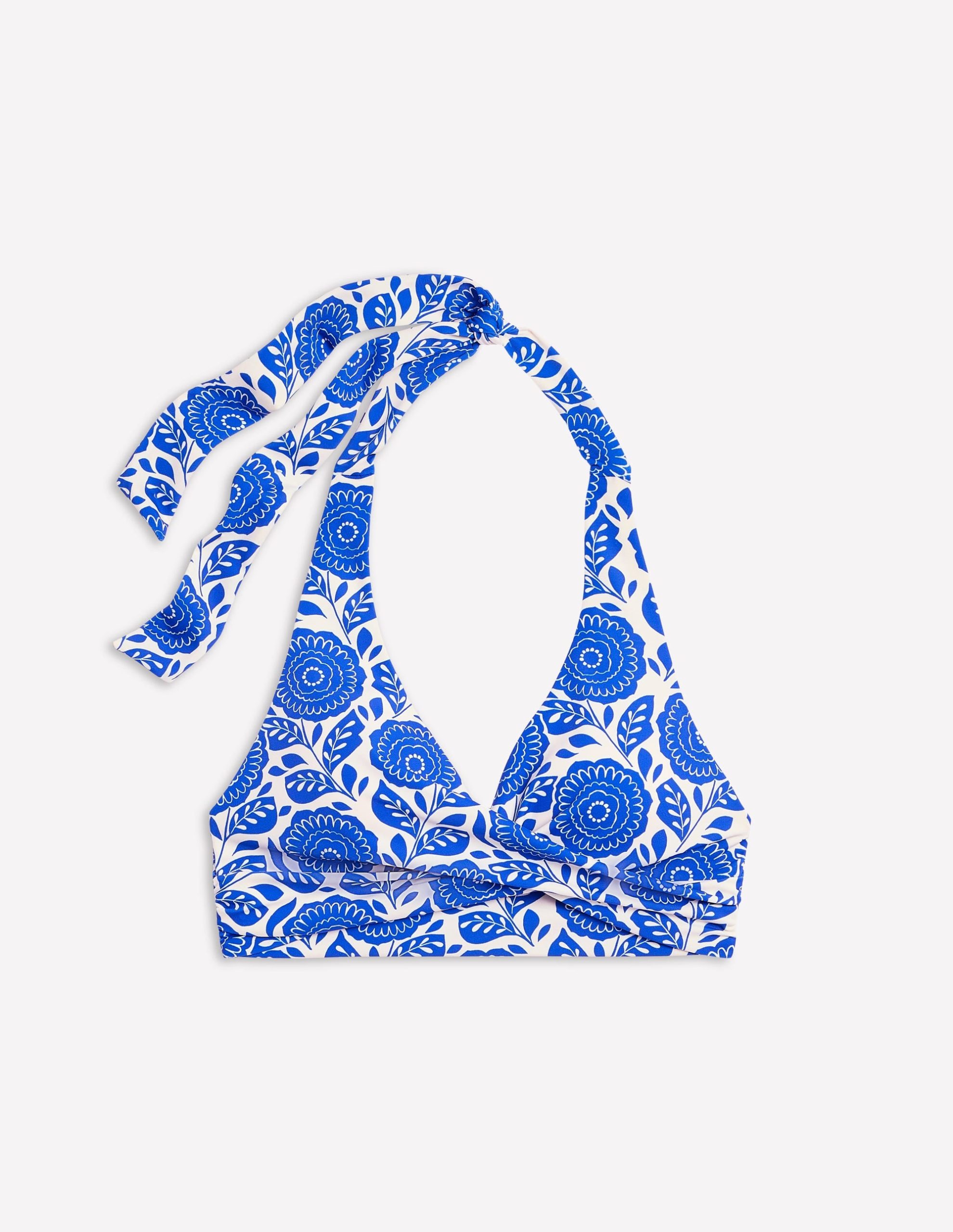 Levanzo Halter Bikini Top-Blue Dahlia Stamp - Image 5