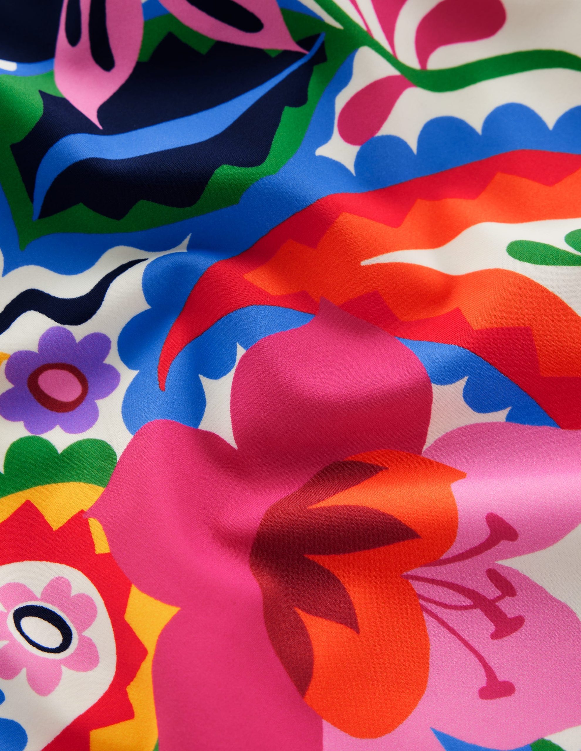 One Shoulder Swimsuit-Ivory. Botanical Paisley - Image 6