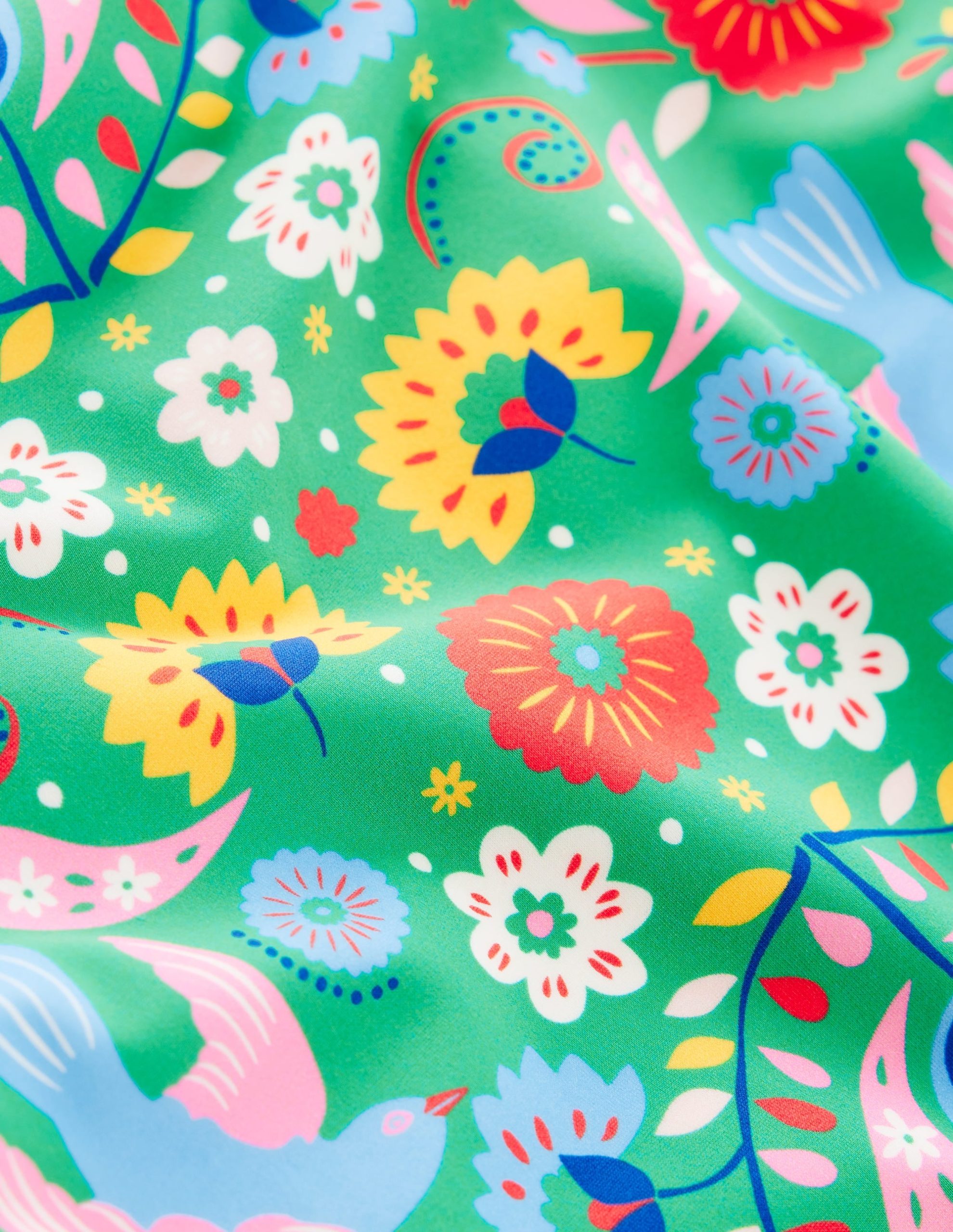 Stripe Trim Swimsuit-Green. Decorative Garden - Image 6