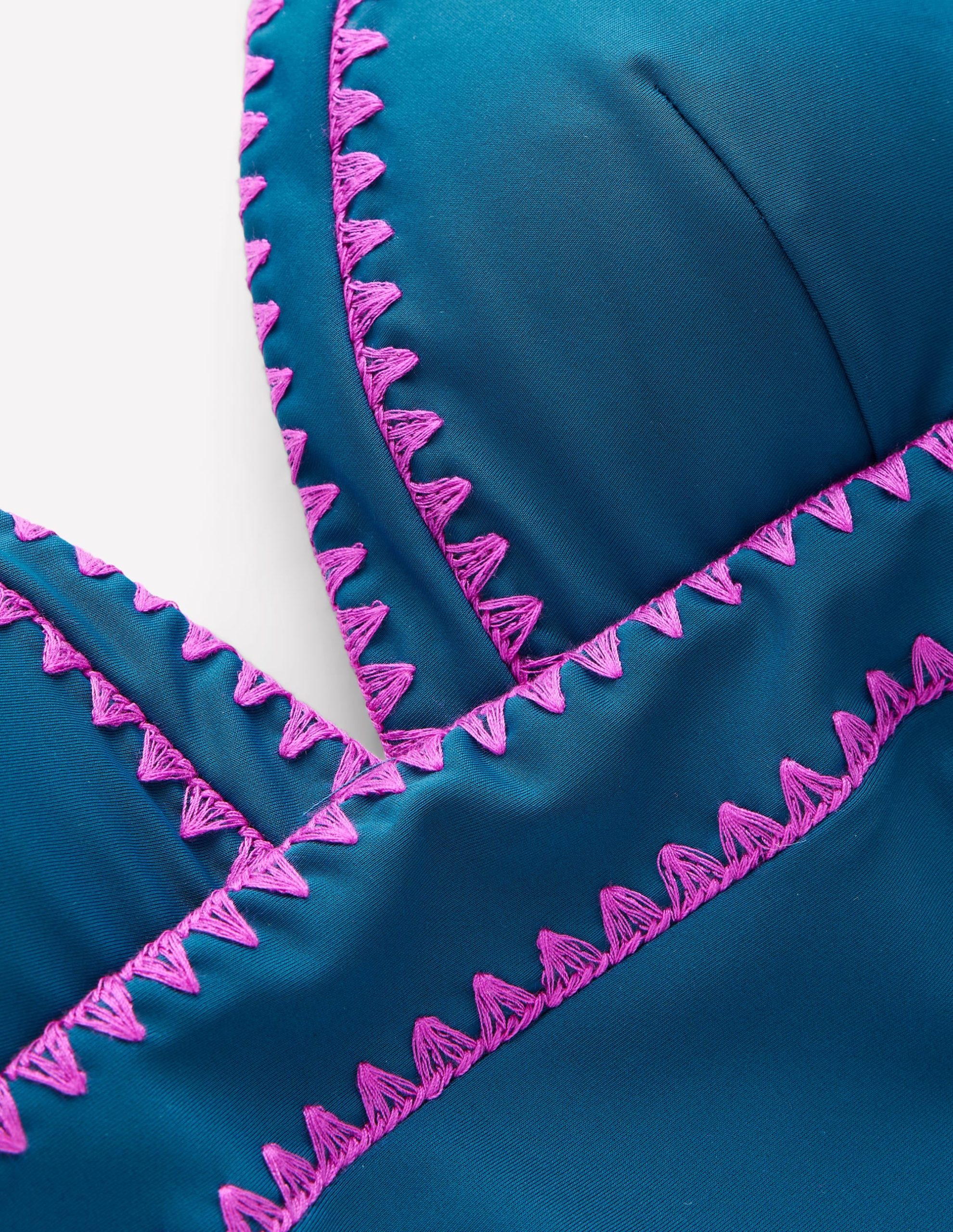 Kasos String V Neck Swimsuit-Oceanside. Very Fuchsia - Image 8