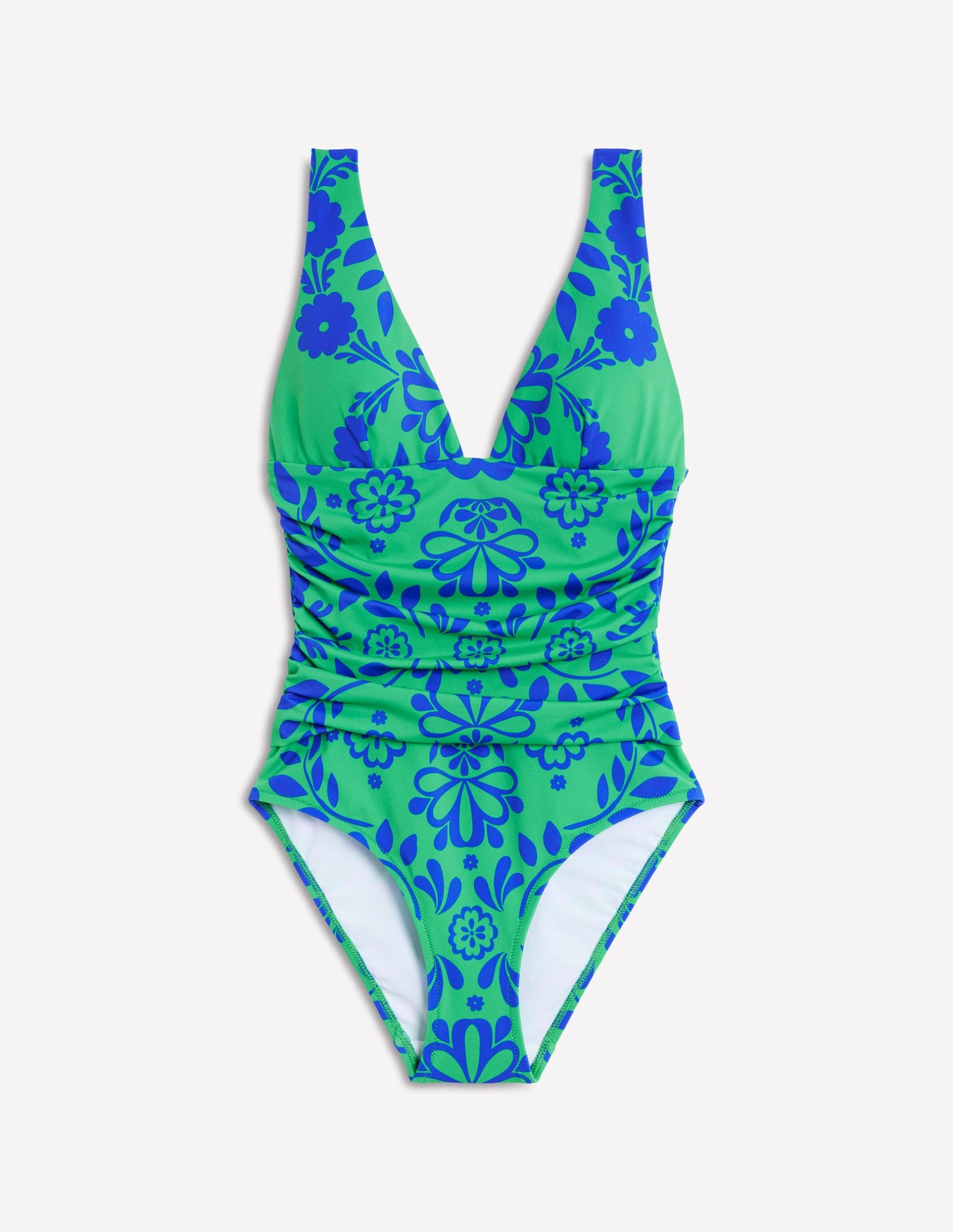 Mykonos Deep V Swimsuit-Green. Structured Meadow - Image 6