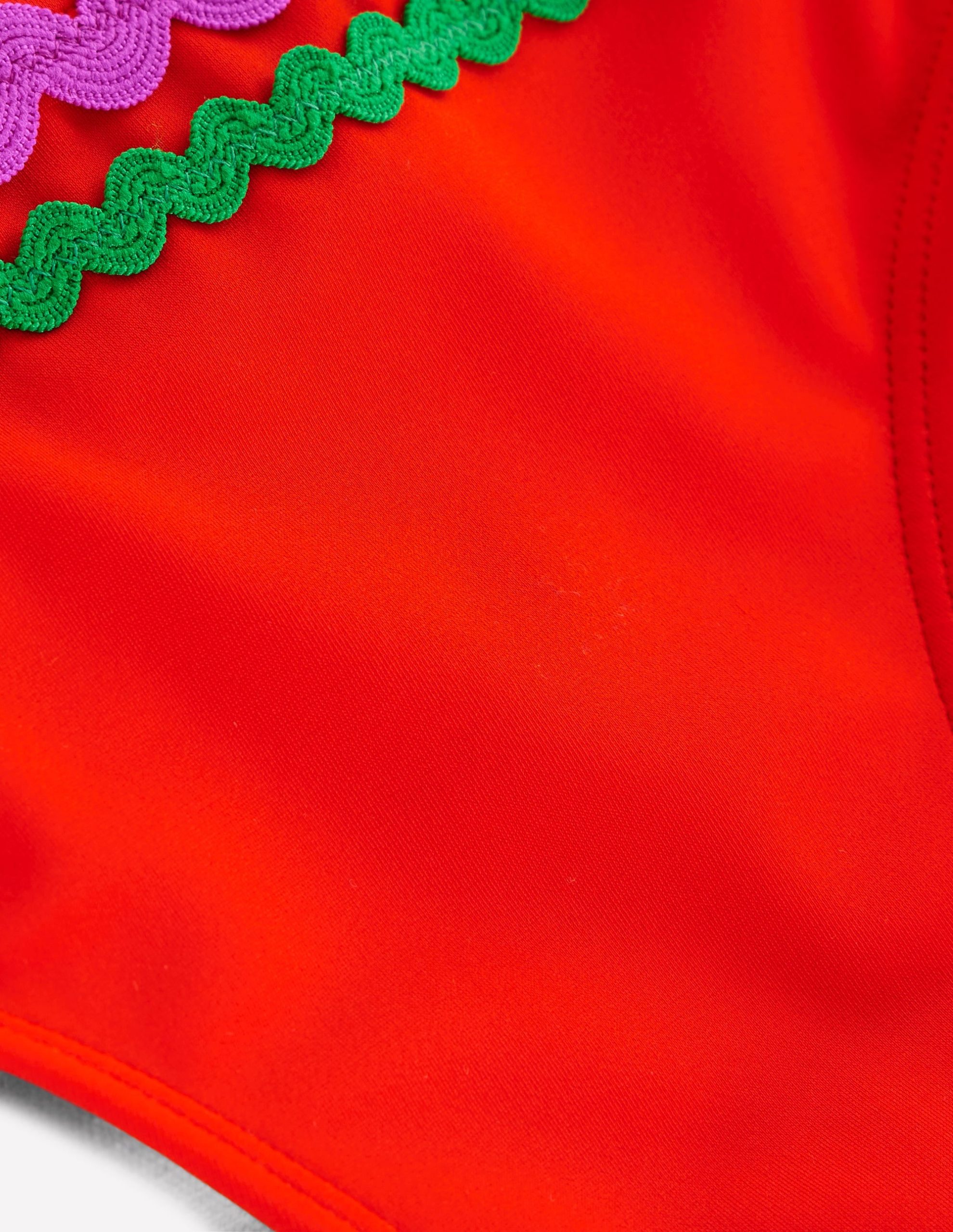 Porto Bikini Bottoms-Fire Red Rik Rak - Image 6