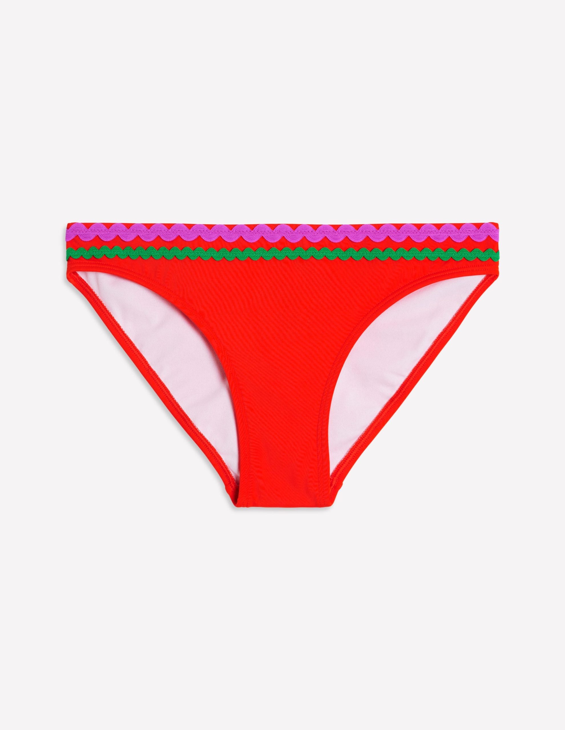 Porto Bikini Bottoms-Fire Red Rik Rak - Image 5