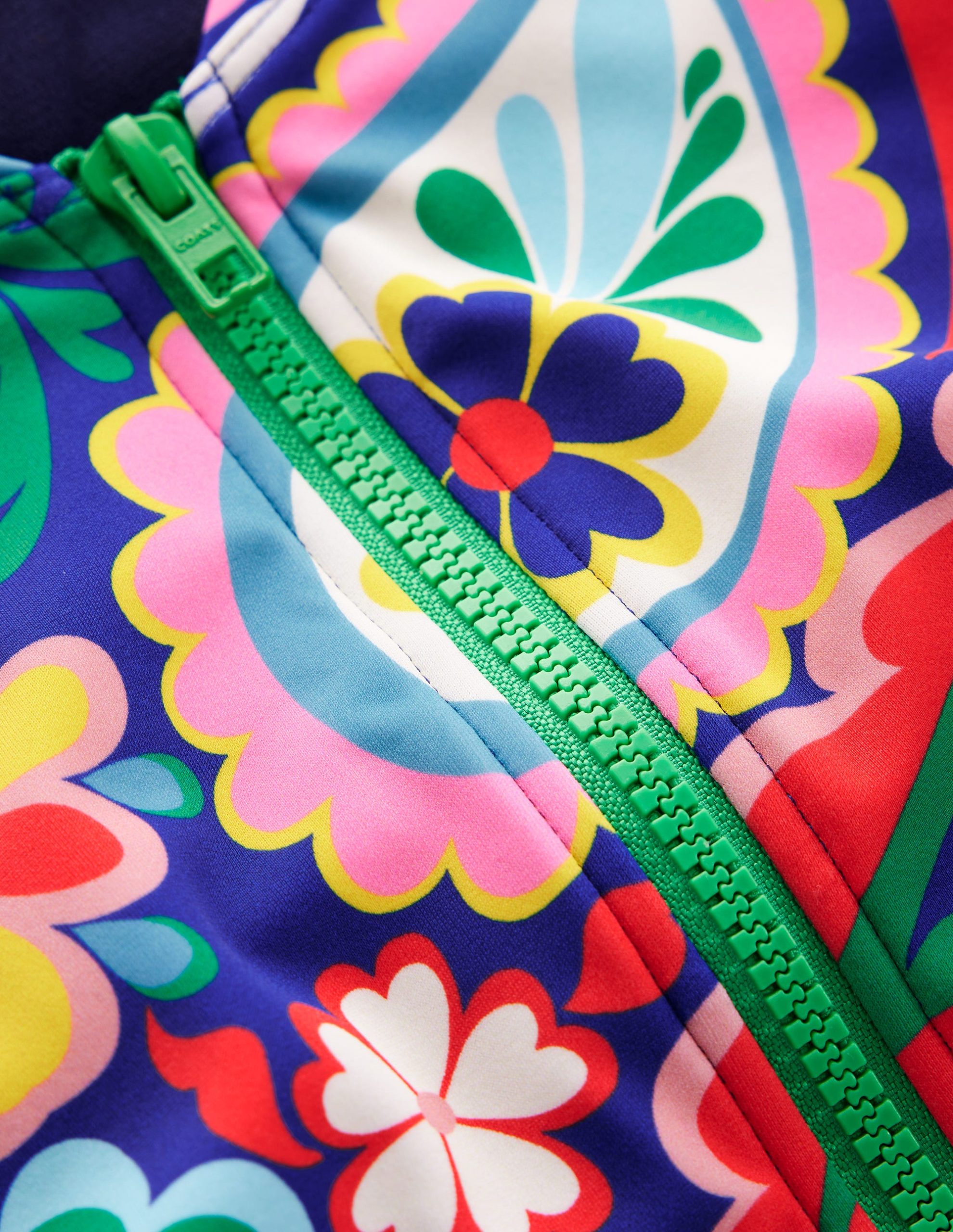 Sporty Raglan Sleeve Swimsuit-Multi. Meadow Paisley - Image 6