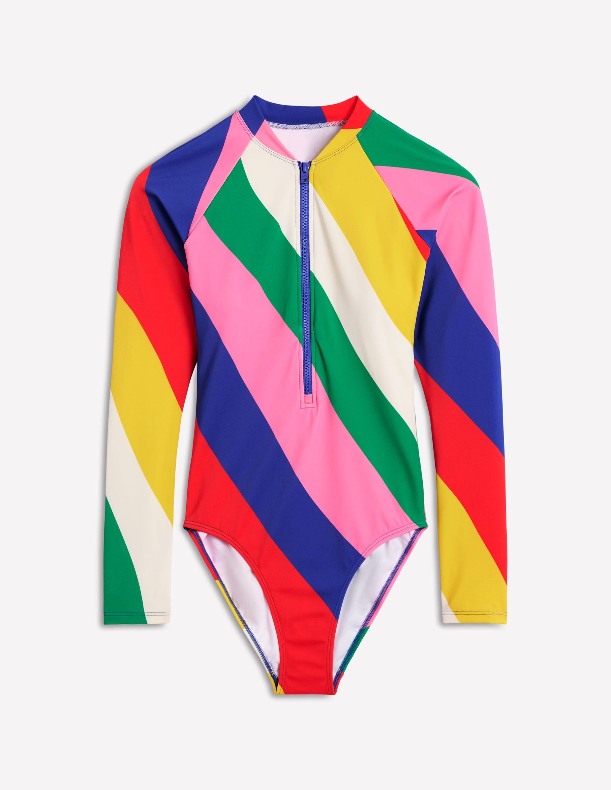 Sporty Raglan Sleeve Swimsuit-Multi. Rainbow Cascade - Image 5