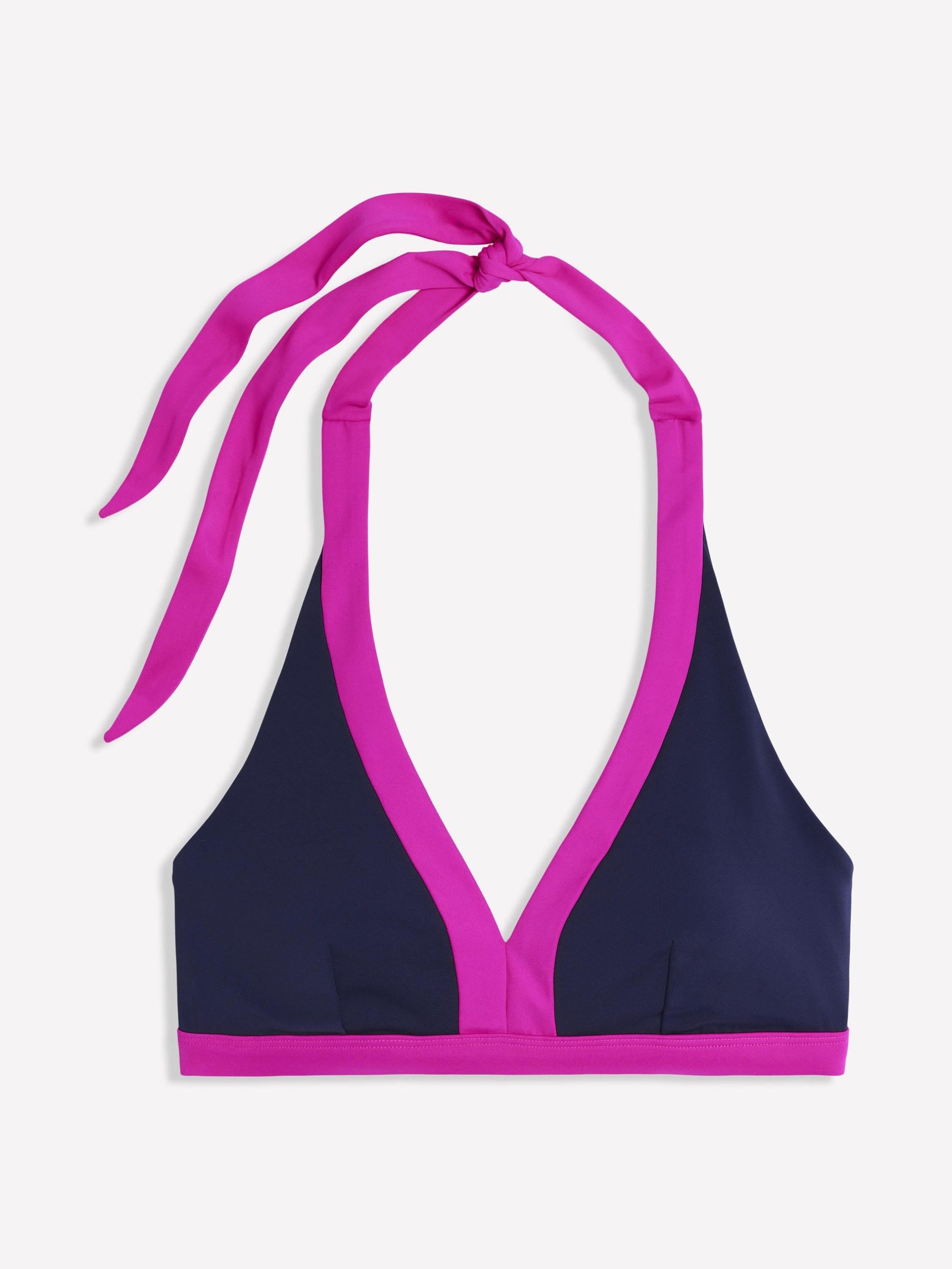 Ios V Panel Bikini Top-Navy. Pink - Image 5