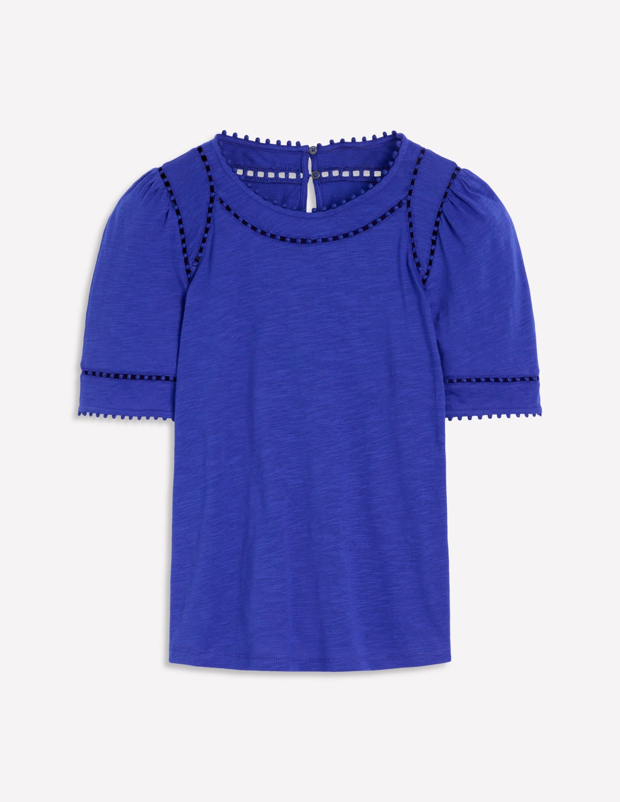 Mila Trim Detail Top-Bright Blue - Image 6