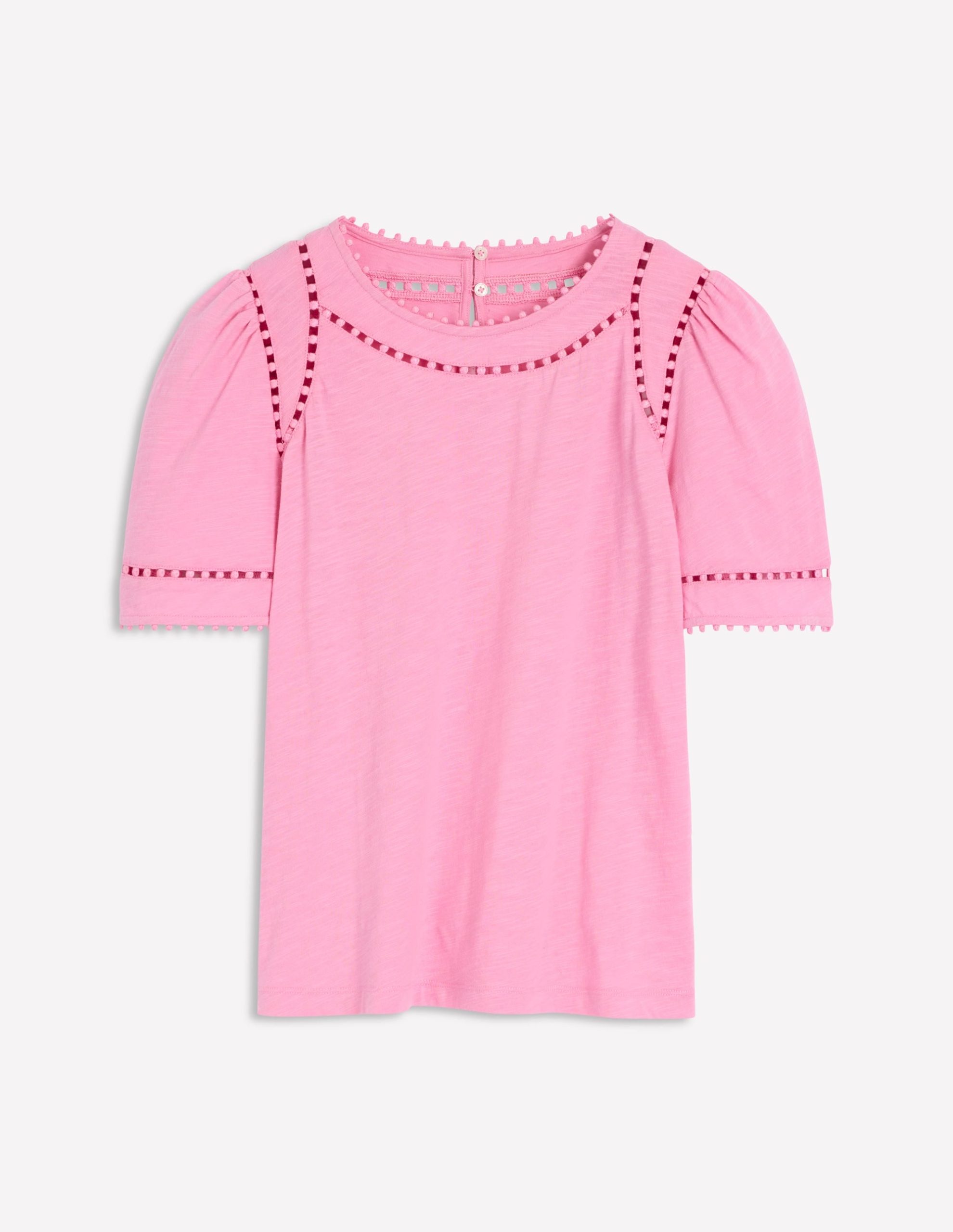 Mila Trim Detail Top-Meadowsweet Pink - Image 5