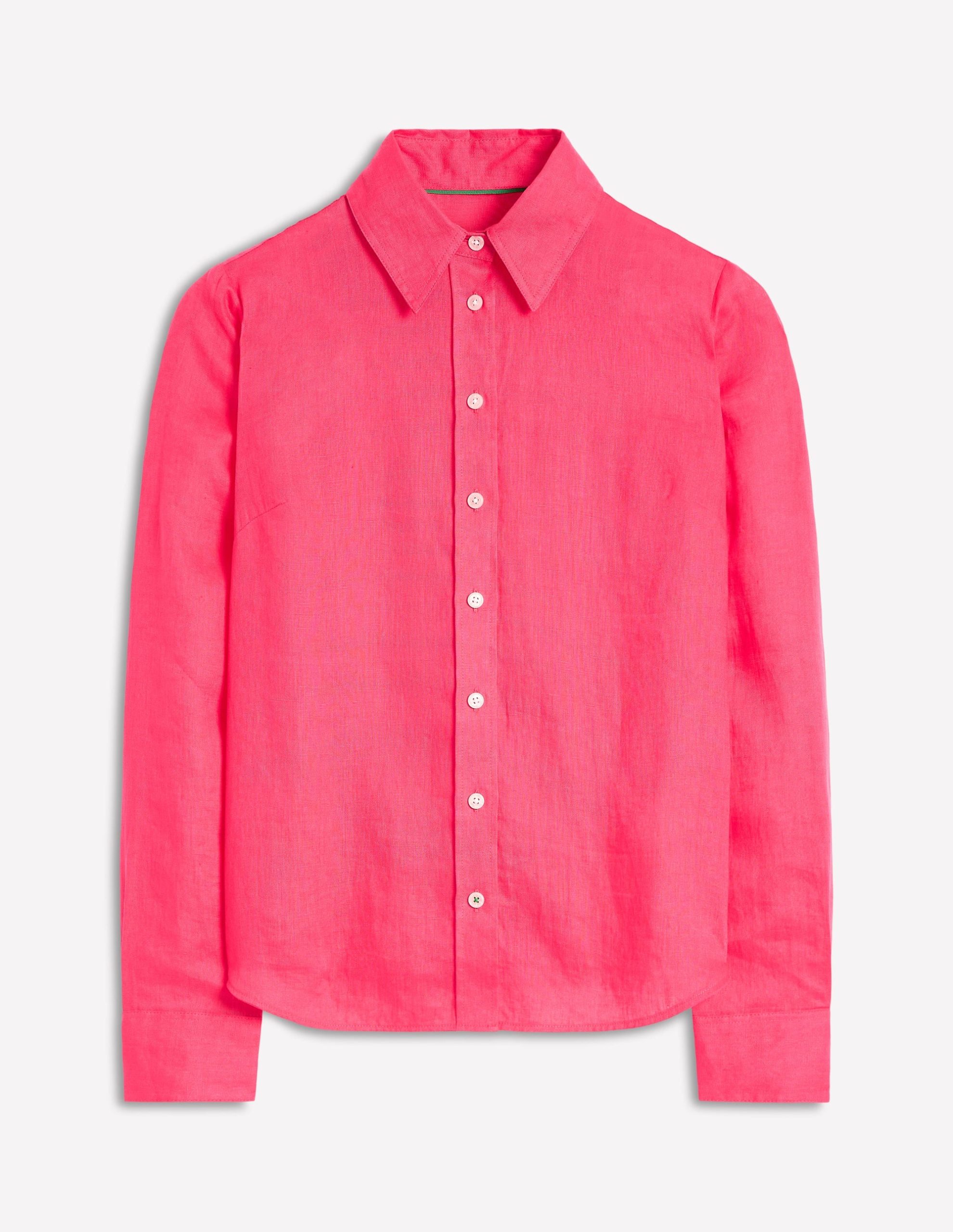 Sienna Linen Shirt-Camelia Pink - Image 6