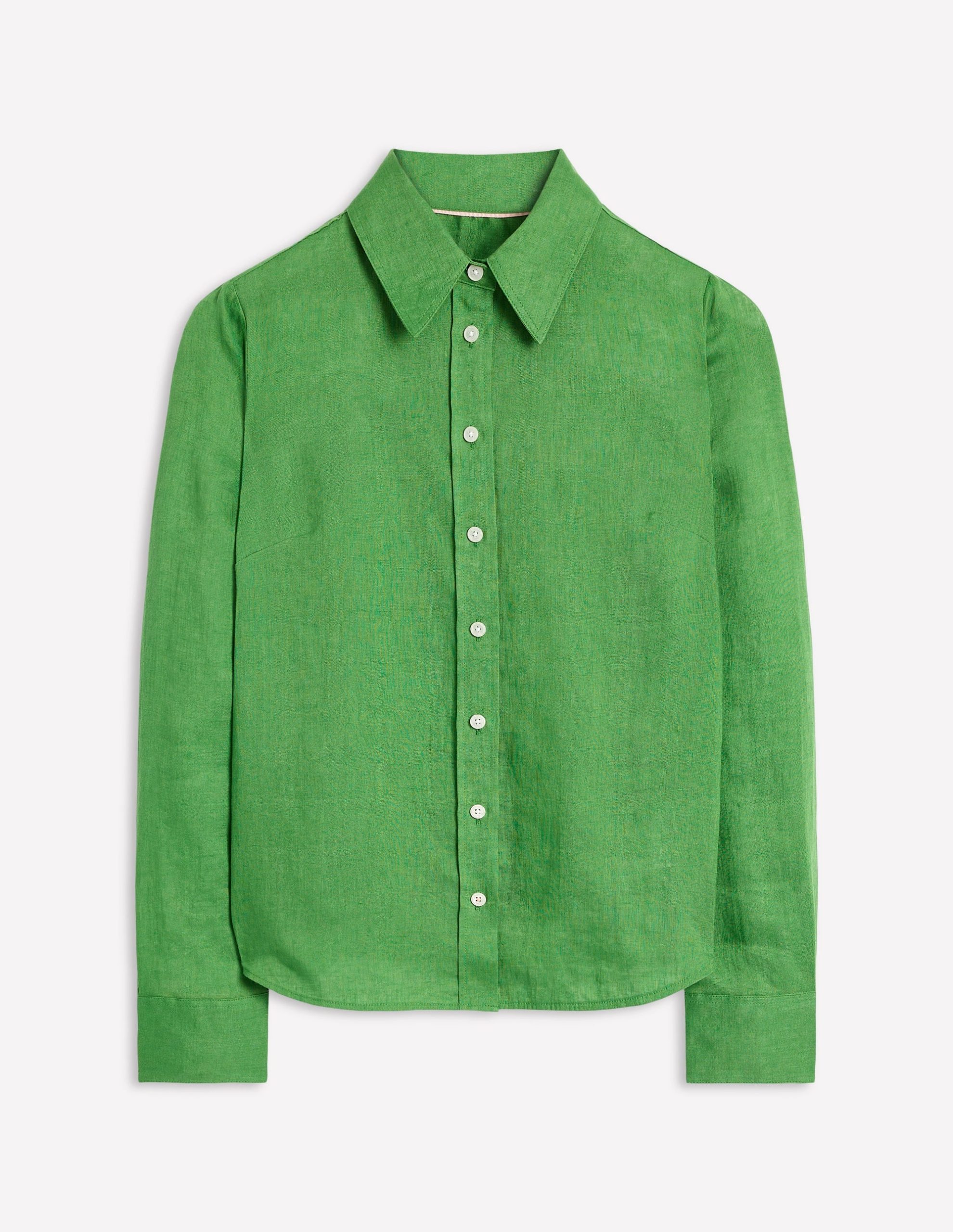 Sienna Linen Shirt-Paradise Green - Image 6