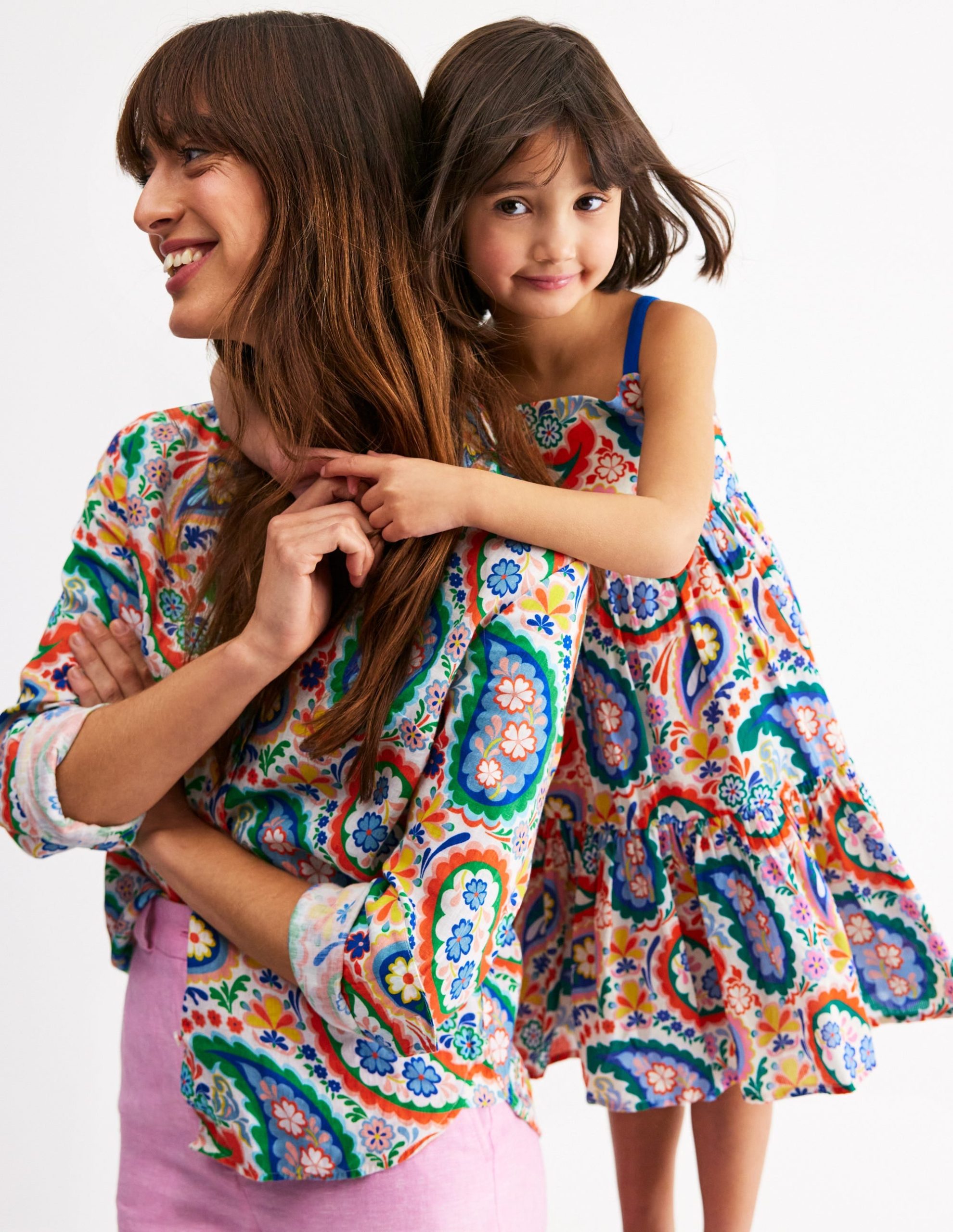 Sienna Linen Shirt-Multi Meadow Paisley - Image 8