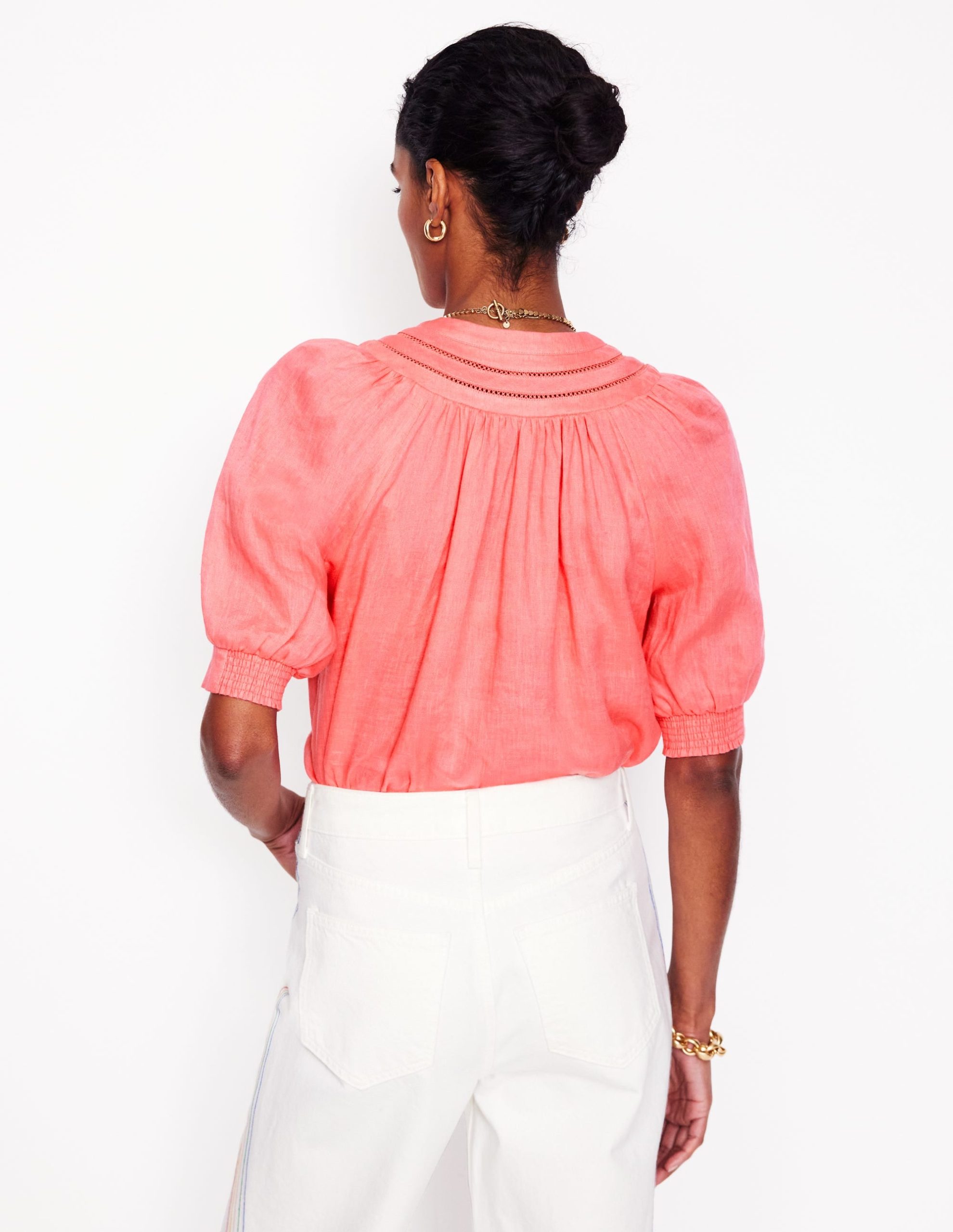 Bea Linen Top-Azealia Pink - Image 3