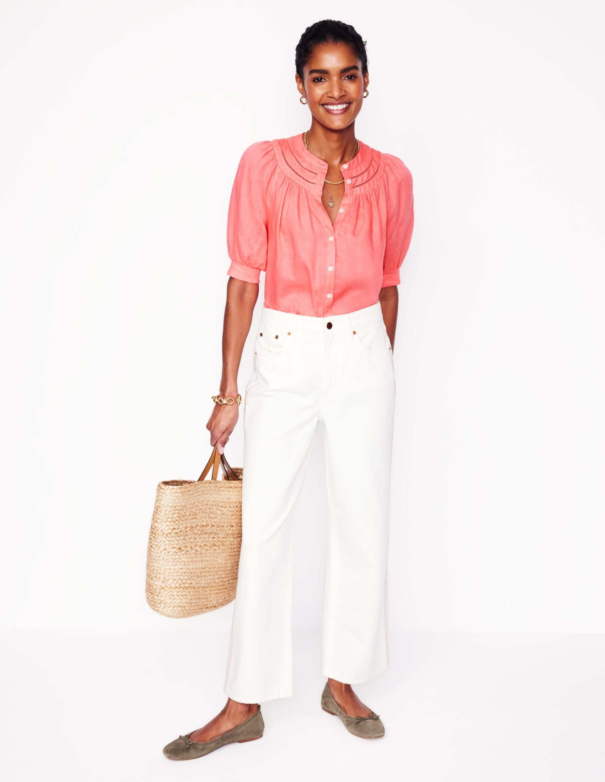 Bea Linen Top-Azealia Pink - Image 4