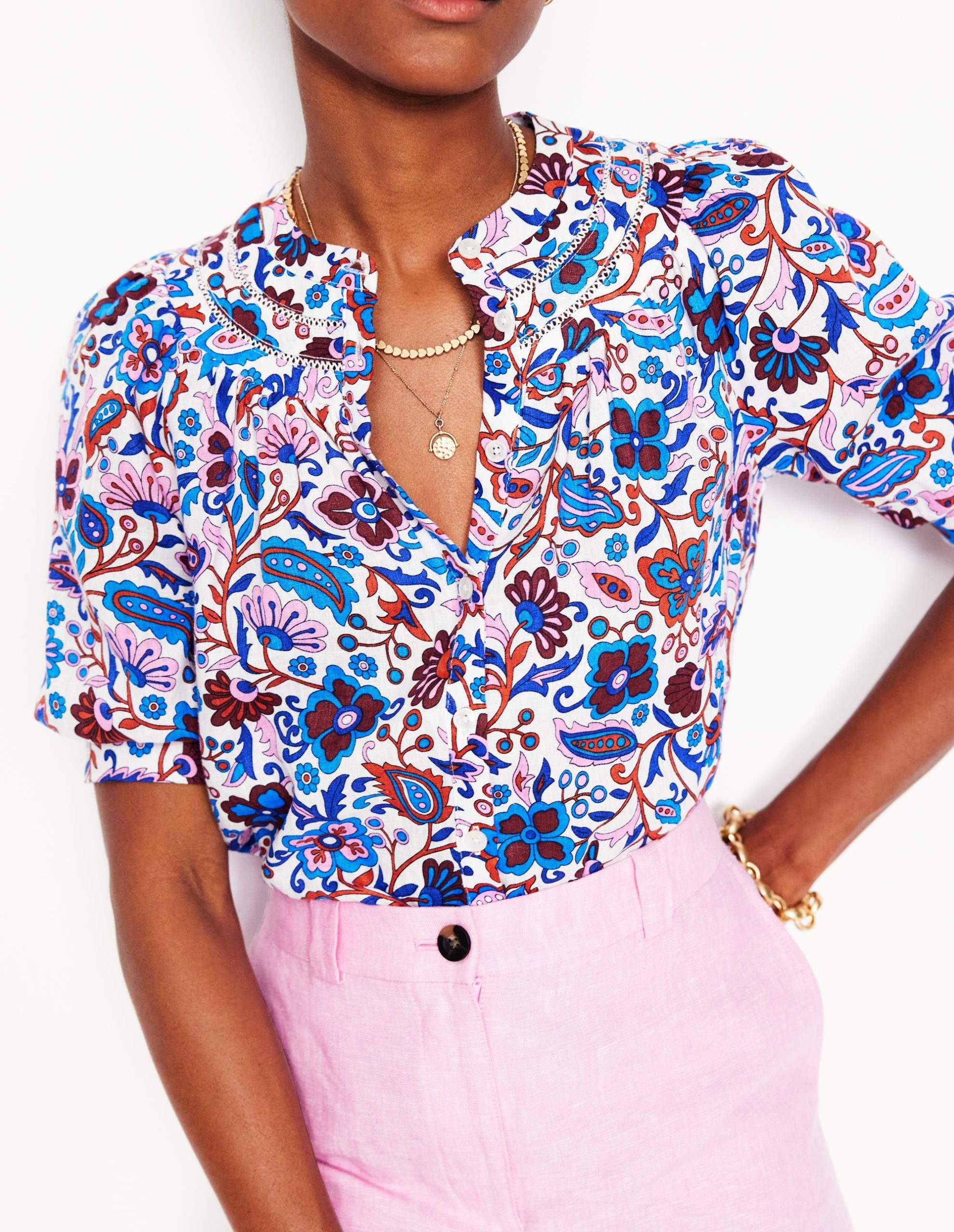 Bea Linen Top-Multi. Oriental Paradise - Image 2