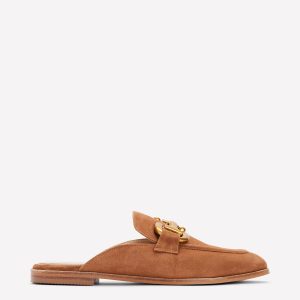 Iris Snaffle Mule Loafers-Tan