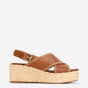 Cross Strap Espadrille-Tan