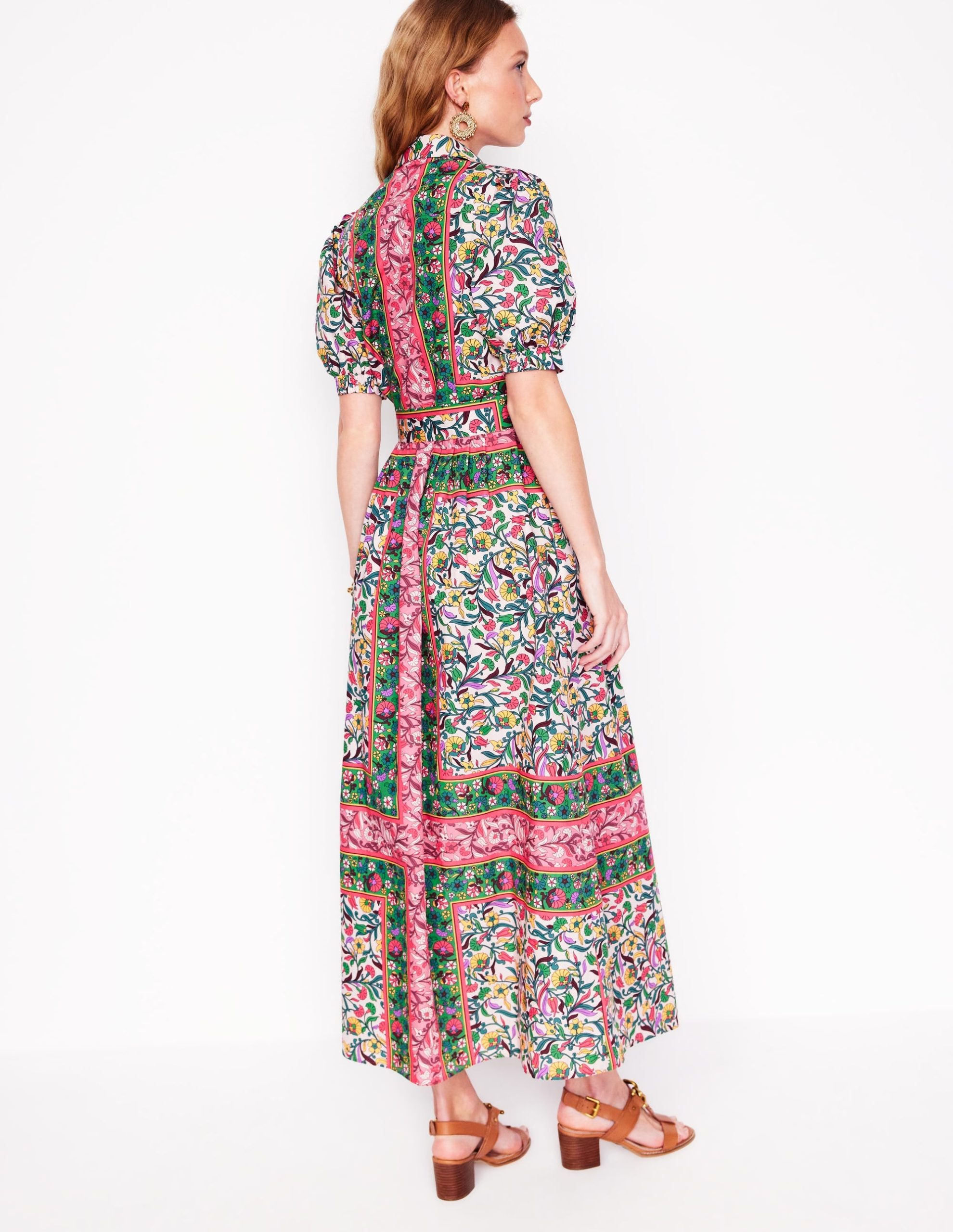 Alexa Maxi Shirt Dress-Multi. Enchanting Vine - Image 4