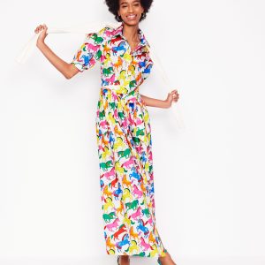 Alexa Maxi Shirt Dress-Multi. Pony Club