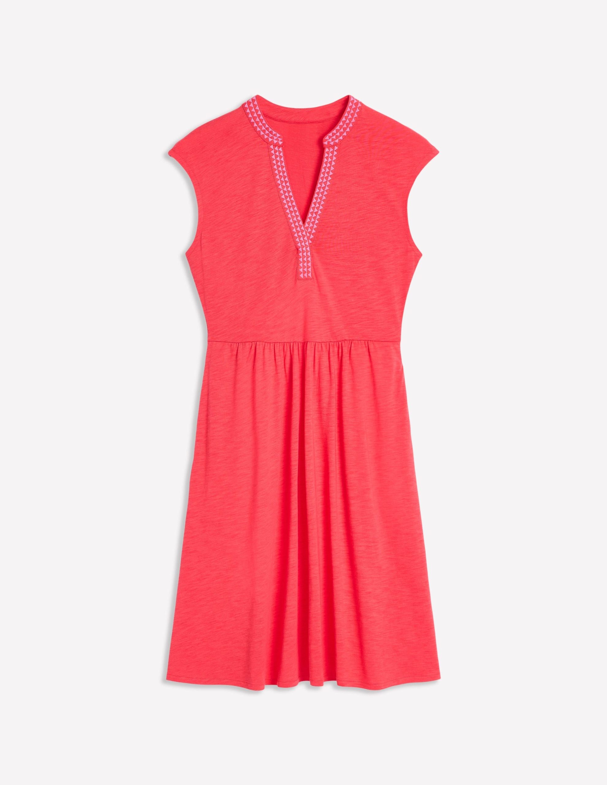 Chloe Embroidered Short Dress-Jam Red - Image 5