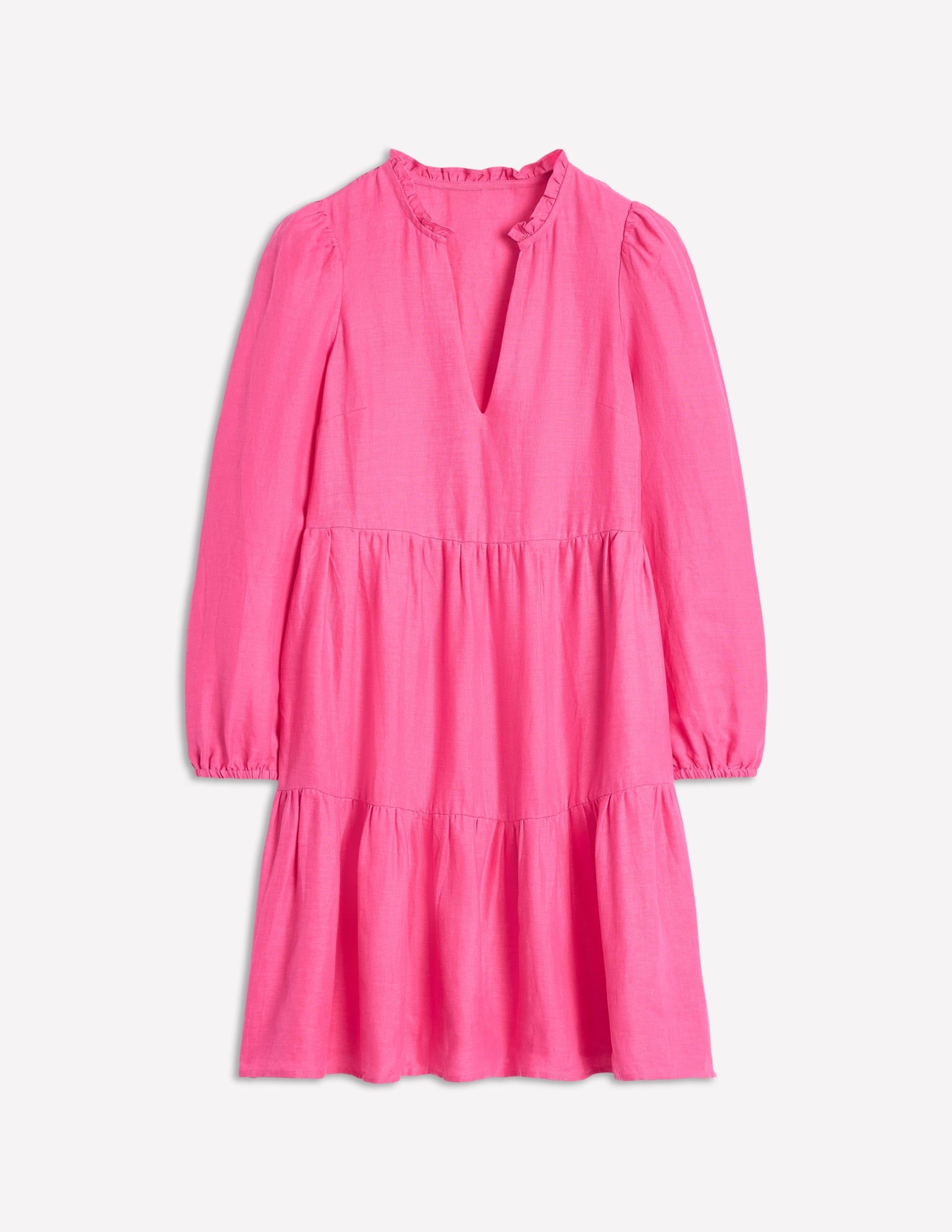 Esme Linen Mini Dress-Pink Peony - Image 7