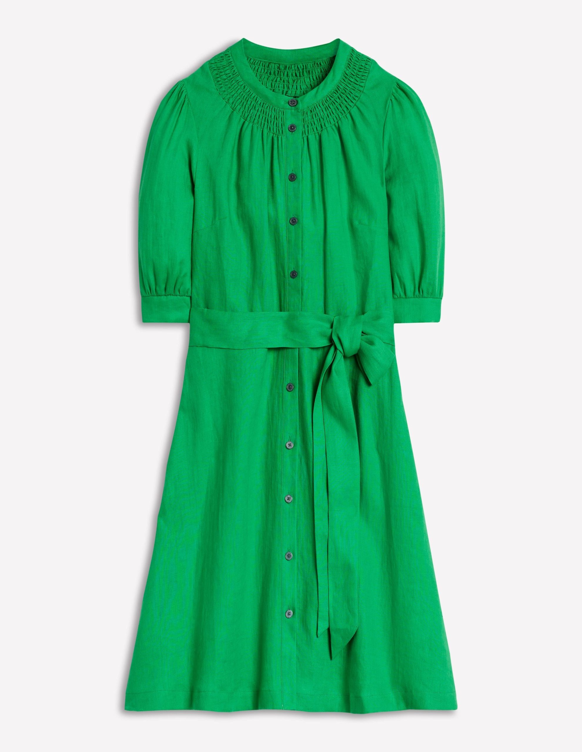 Ada Linen Short Dress-Sapling Green - Image 5