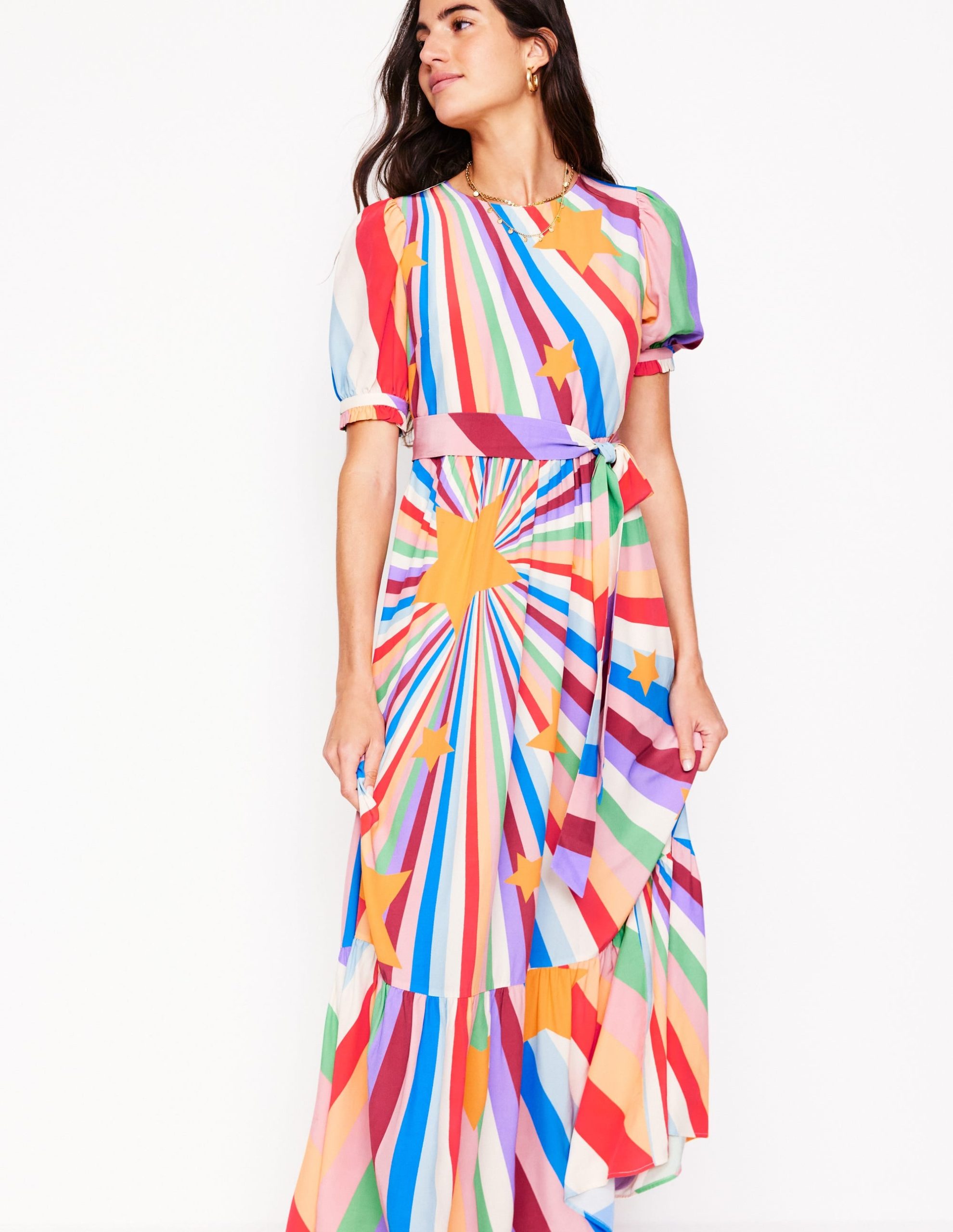 Blouson Crew Neck Dress-Multi. Supernova - Image 5